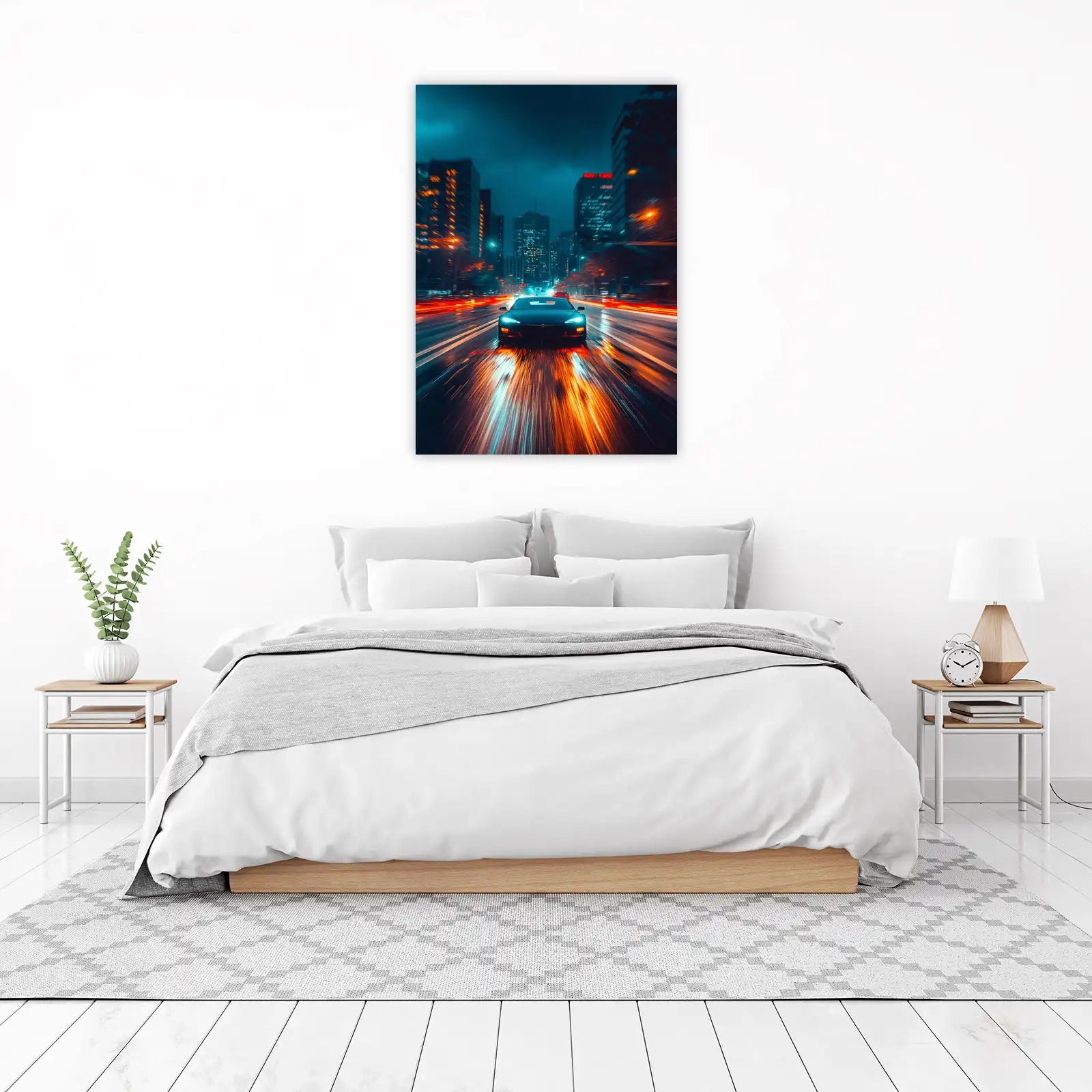 Electric Speed Cityscape Wall Art