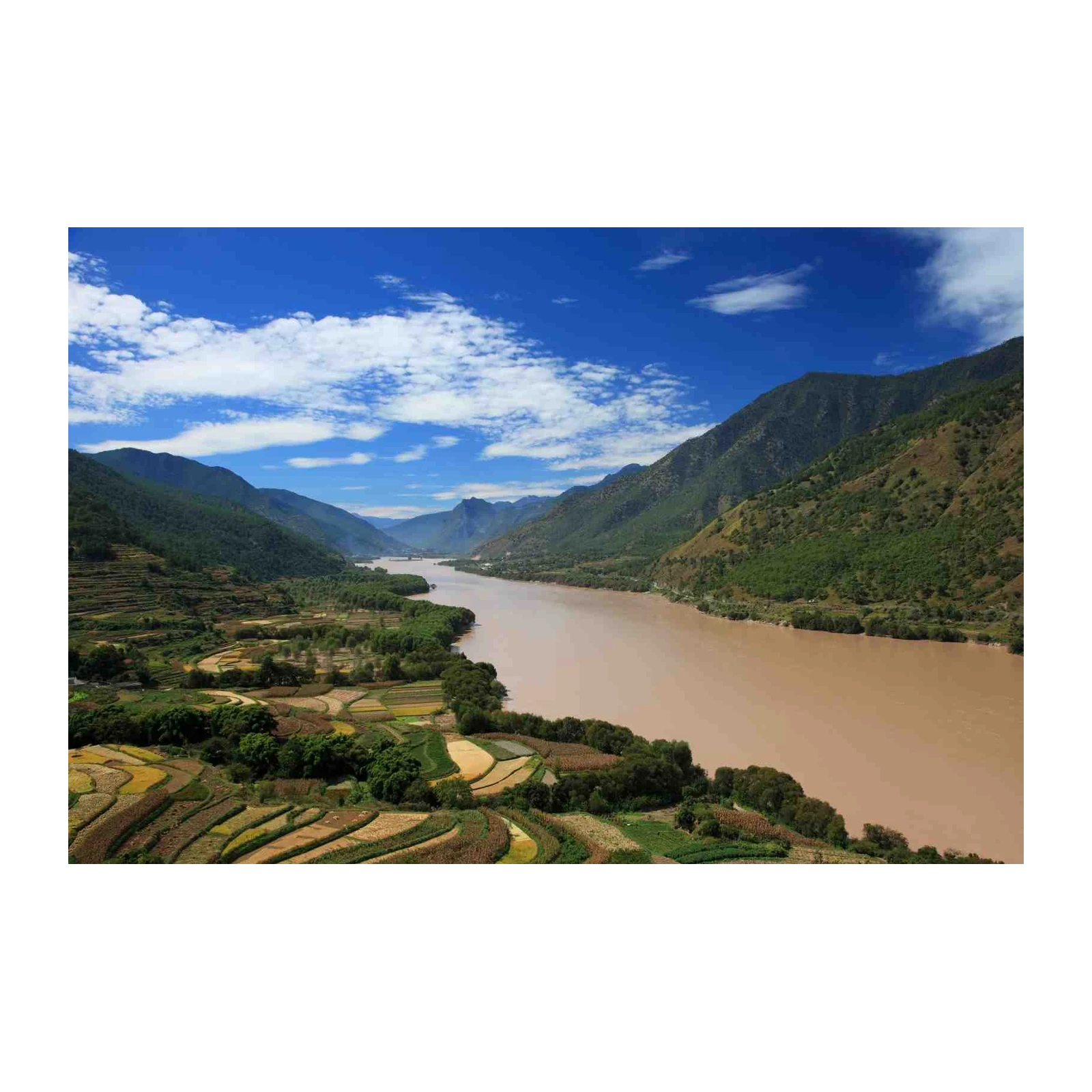 Majestic River Valley Landscape Wall Art