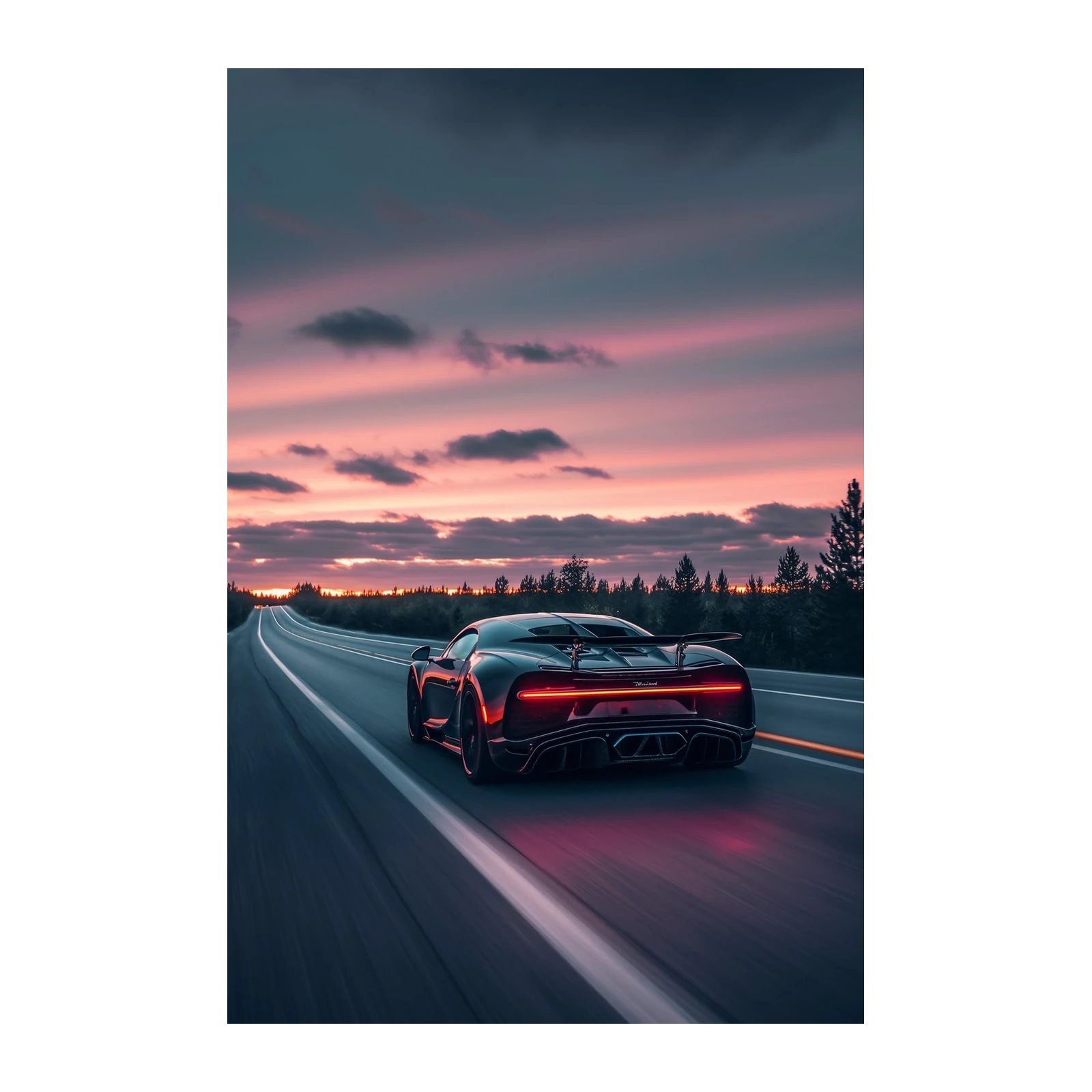 Luxury Speed Demon Sunset Wall Art