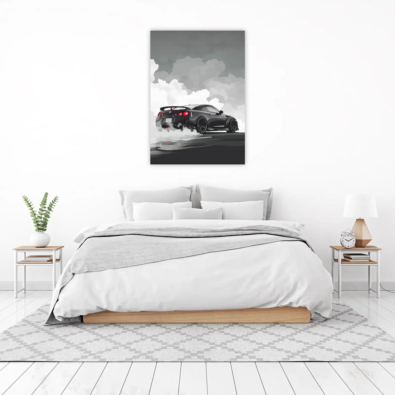 Dynamic Nissan GT-R Drift Wall Art