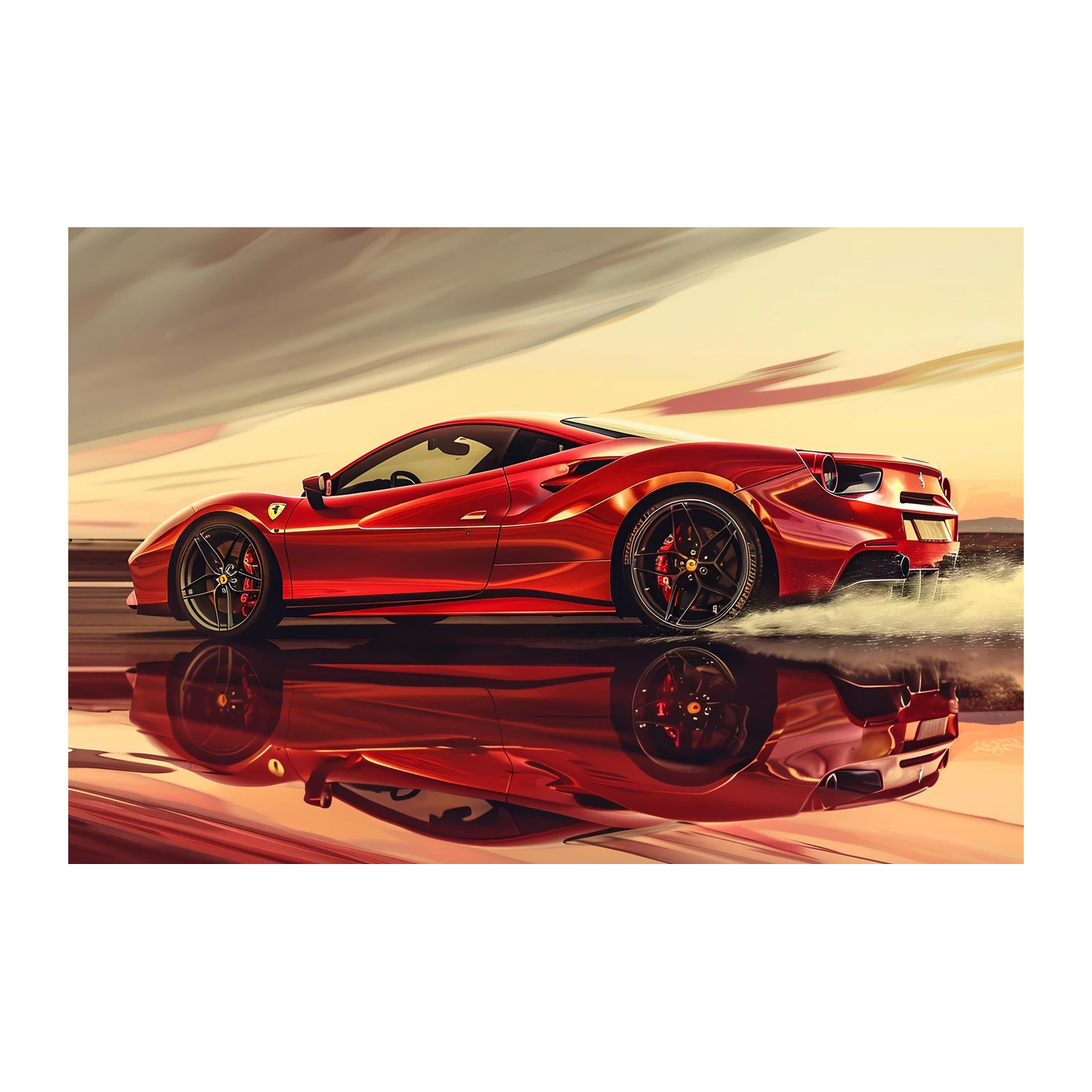 Crimson Speedster Ferrari Wall Art