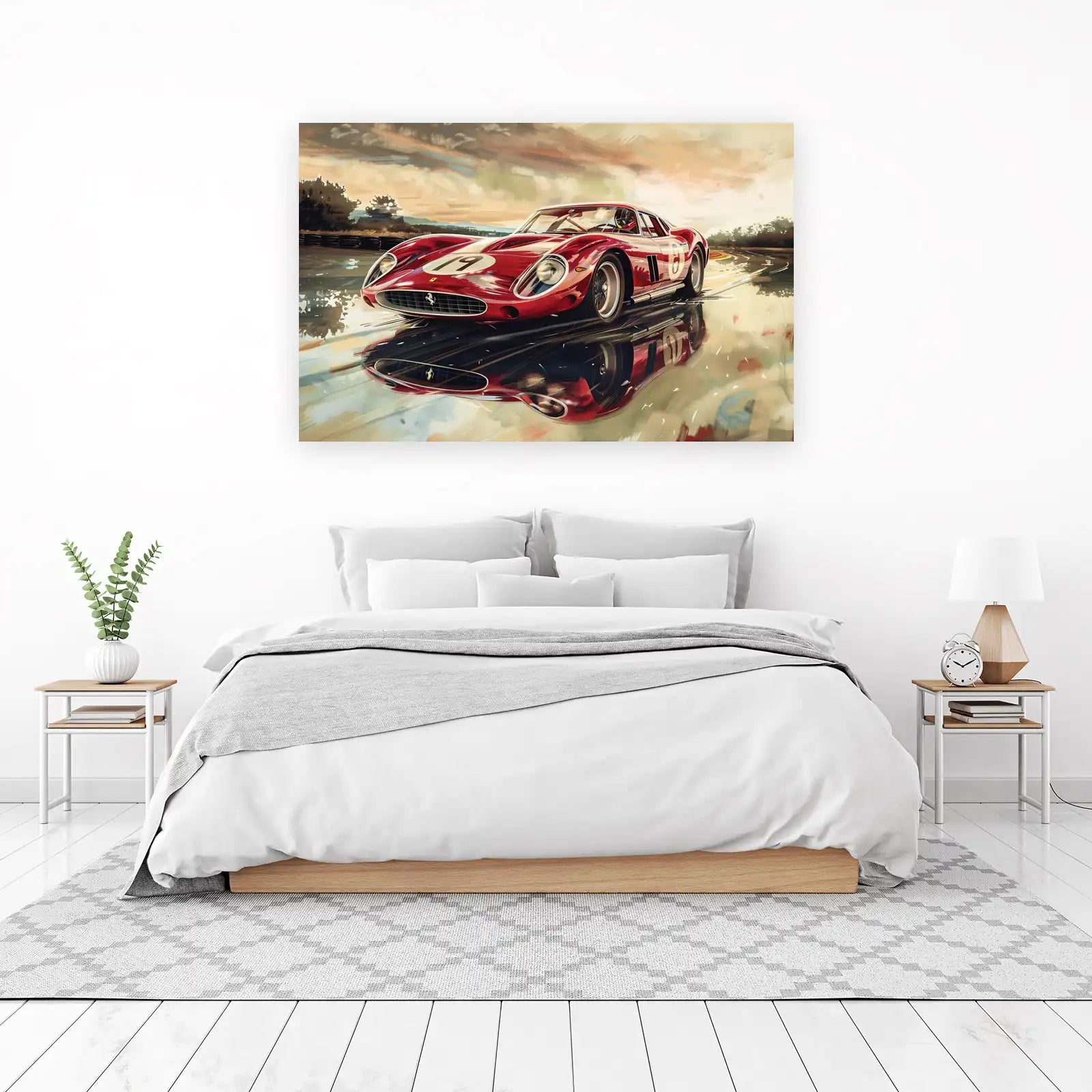 Vintage Ferrari Racing Car Wall Art
