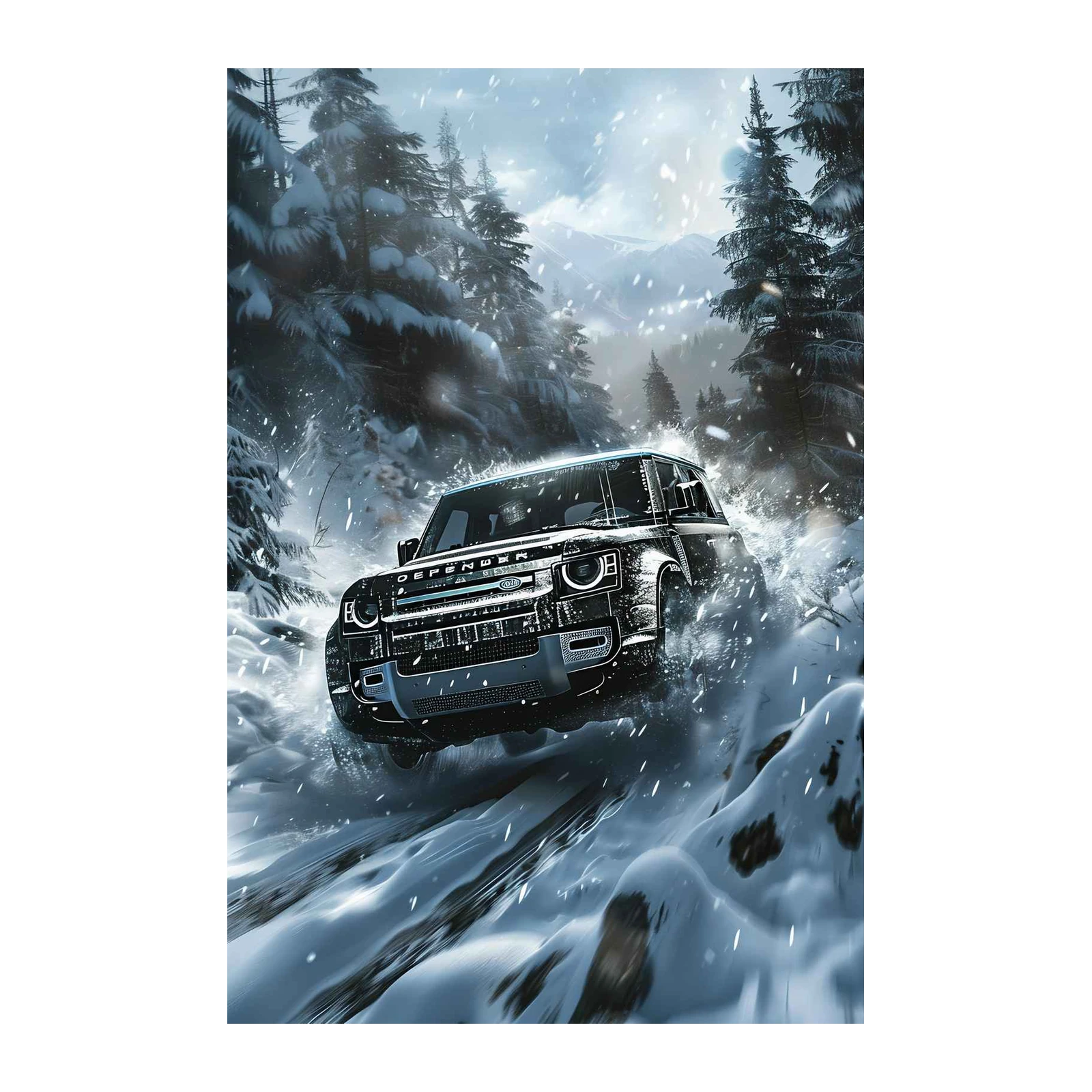 Defender Snow Adventure Wall Art