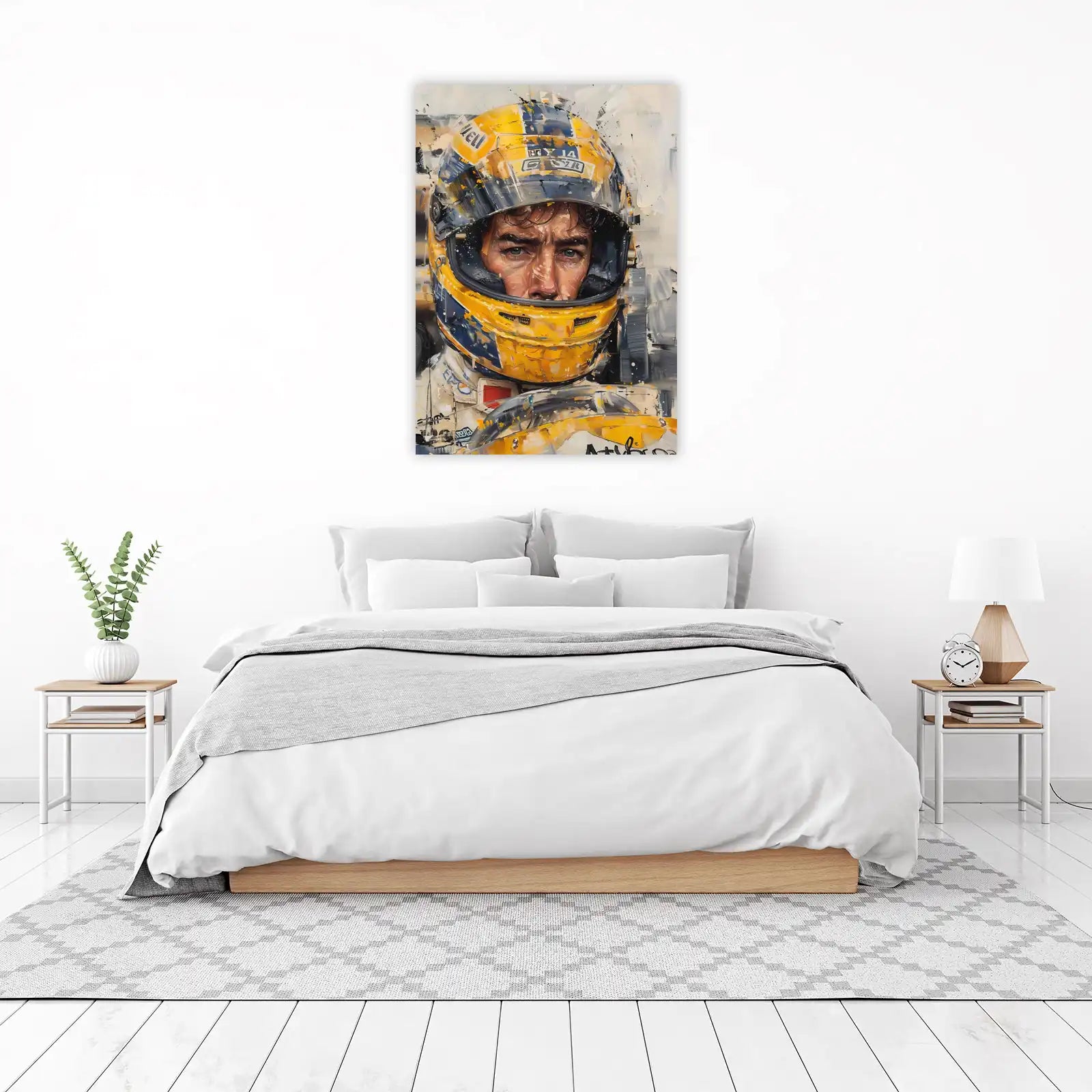 Intense F1 Driver Helmet Artwork Wall Art