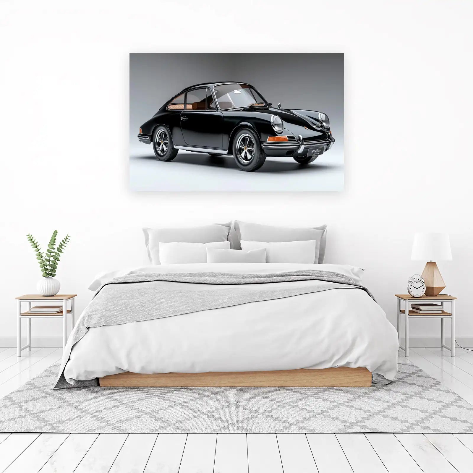 Classic Black Porsche 911 Wall Art