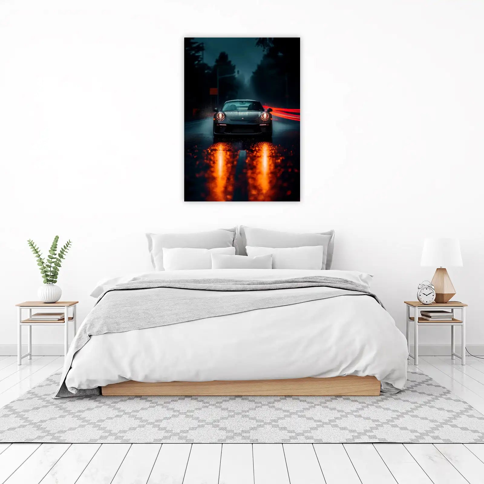 Porsche Night Drive Wall Art