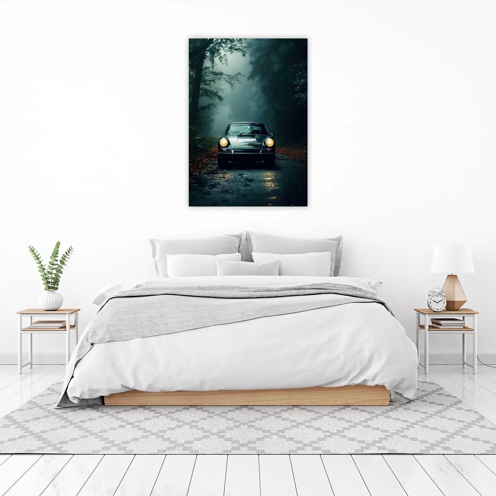 Vintage Porsche Forest Road Wall Art