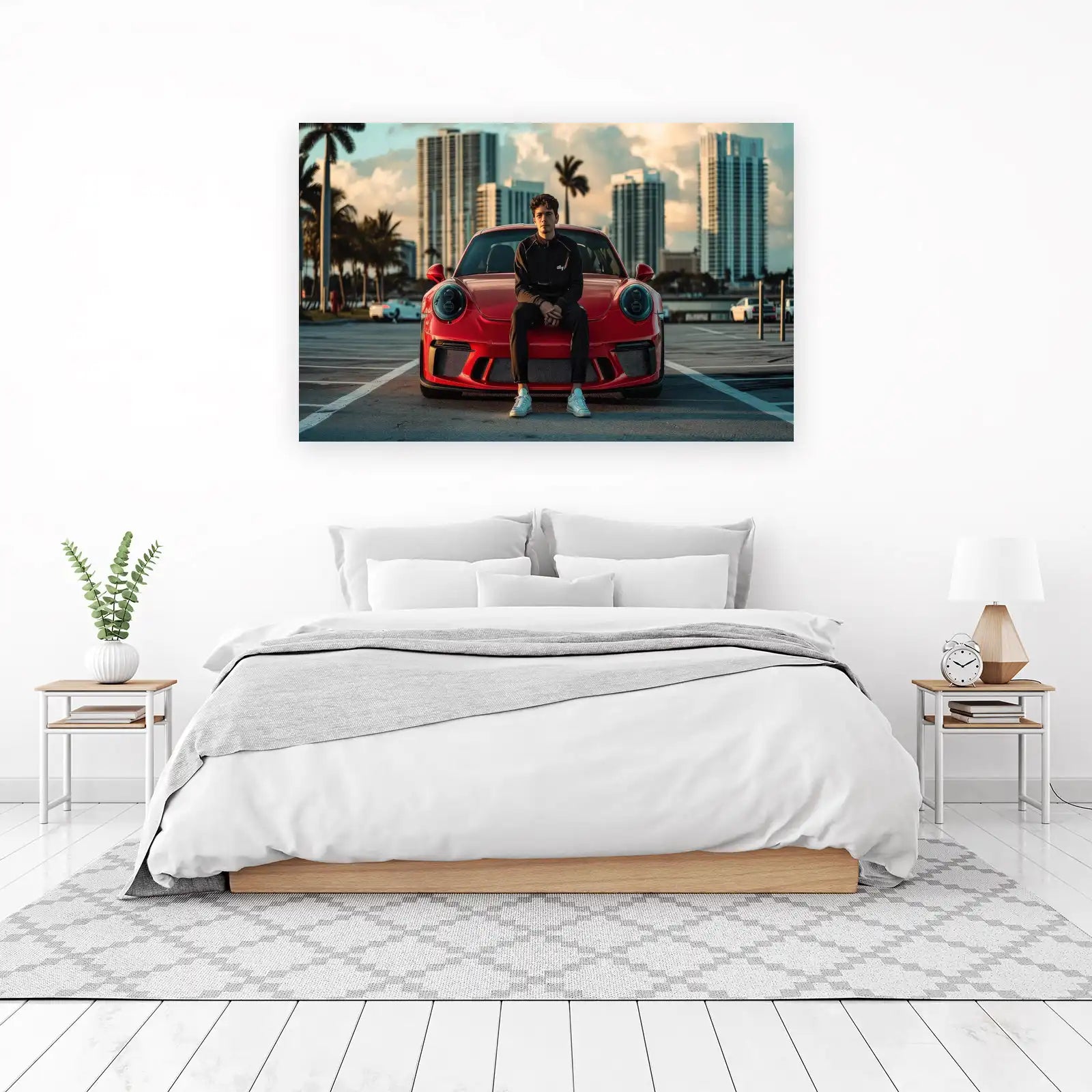 Luxury Red Porsche Lifestyle Wall Art