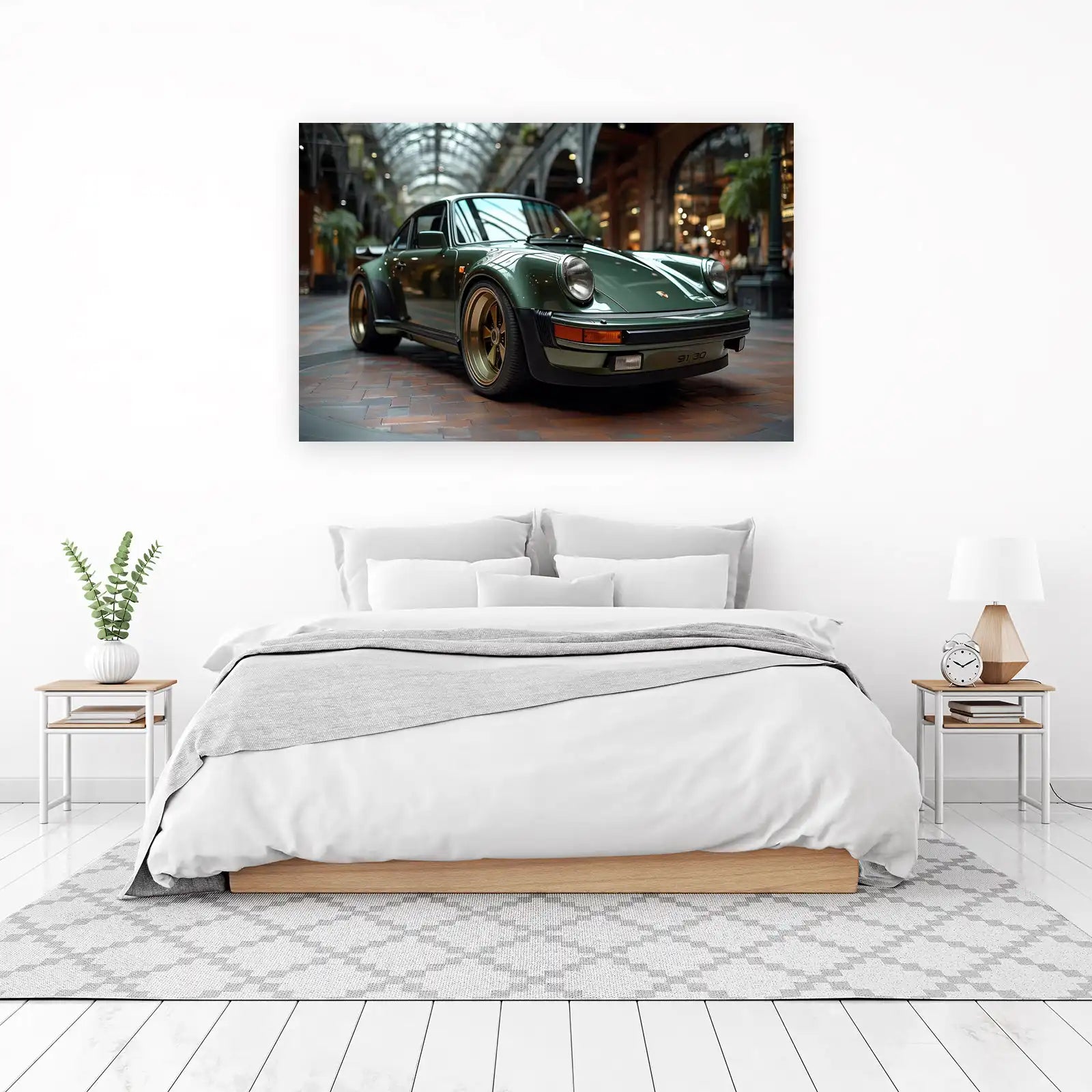 Classic Green Porsche 911 Turbo Wall Art