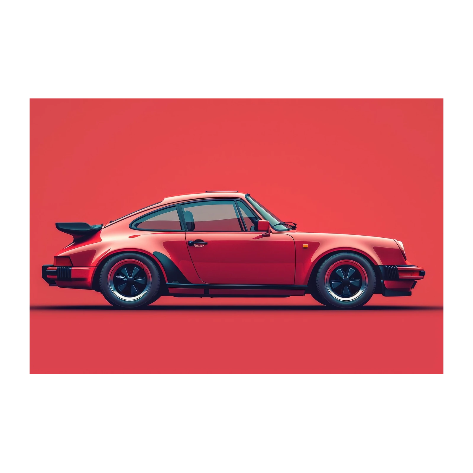 Classic Red Porsche 911 Art Wall Art