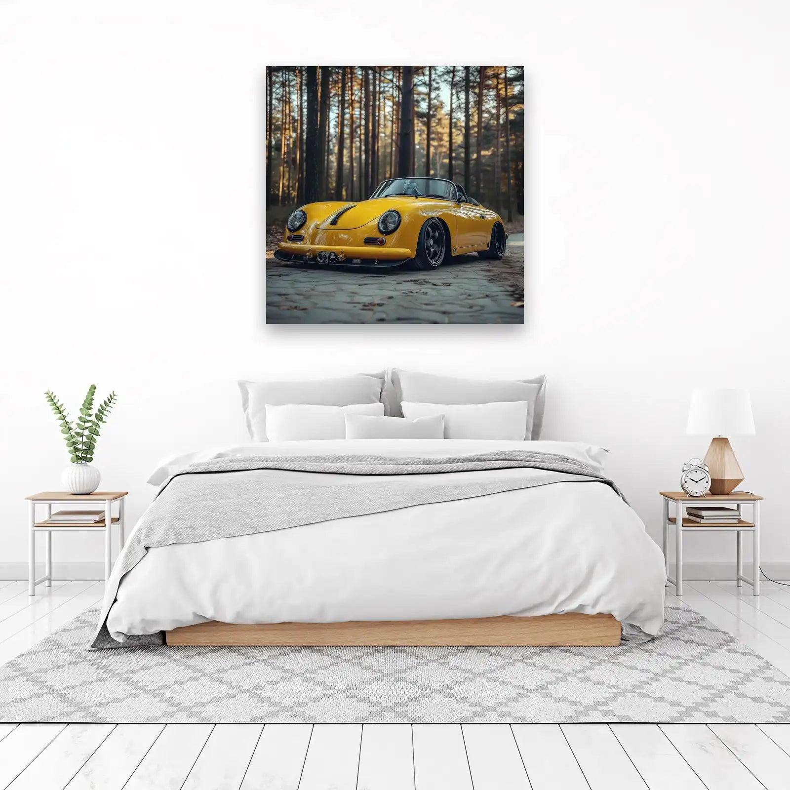 Vintage Yellow Porsche Speedster Wall Art