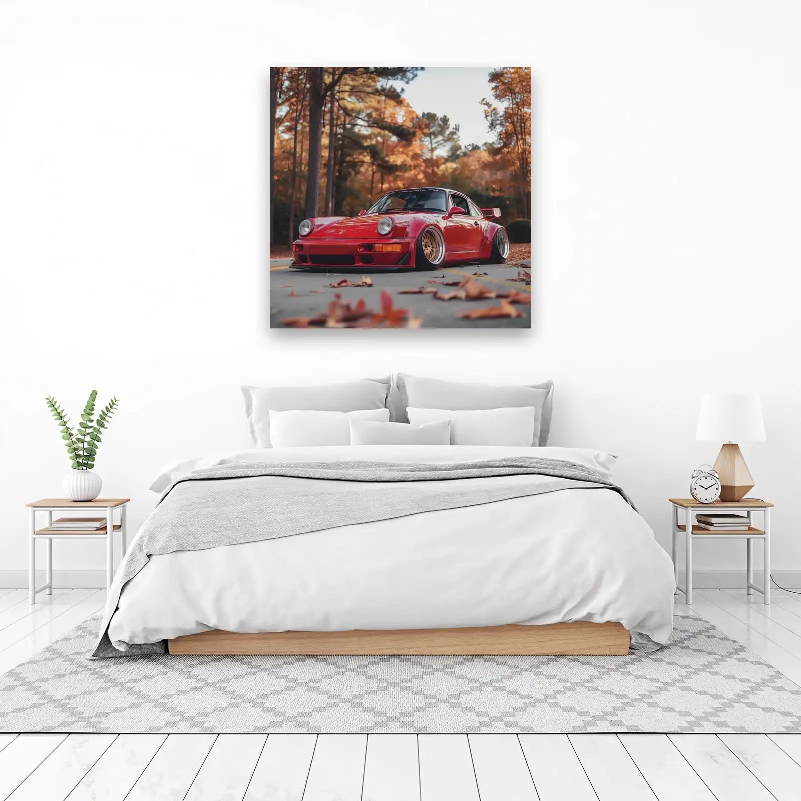 Red Porsche Turbo Widebody Wall Art