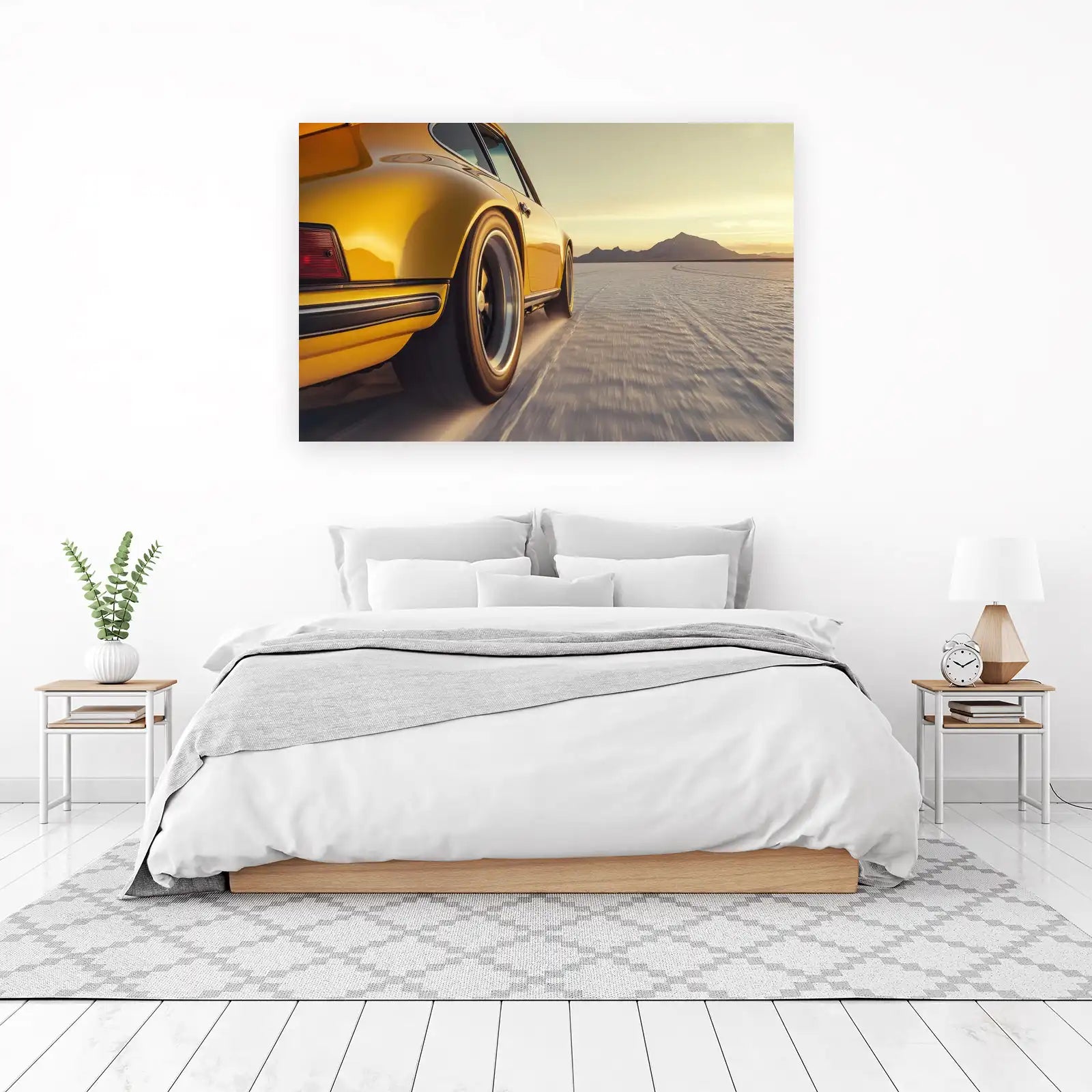 Golden Speedster on Salt Flats Wall Art