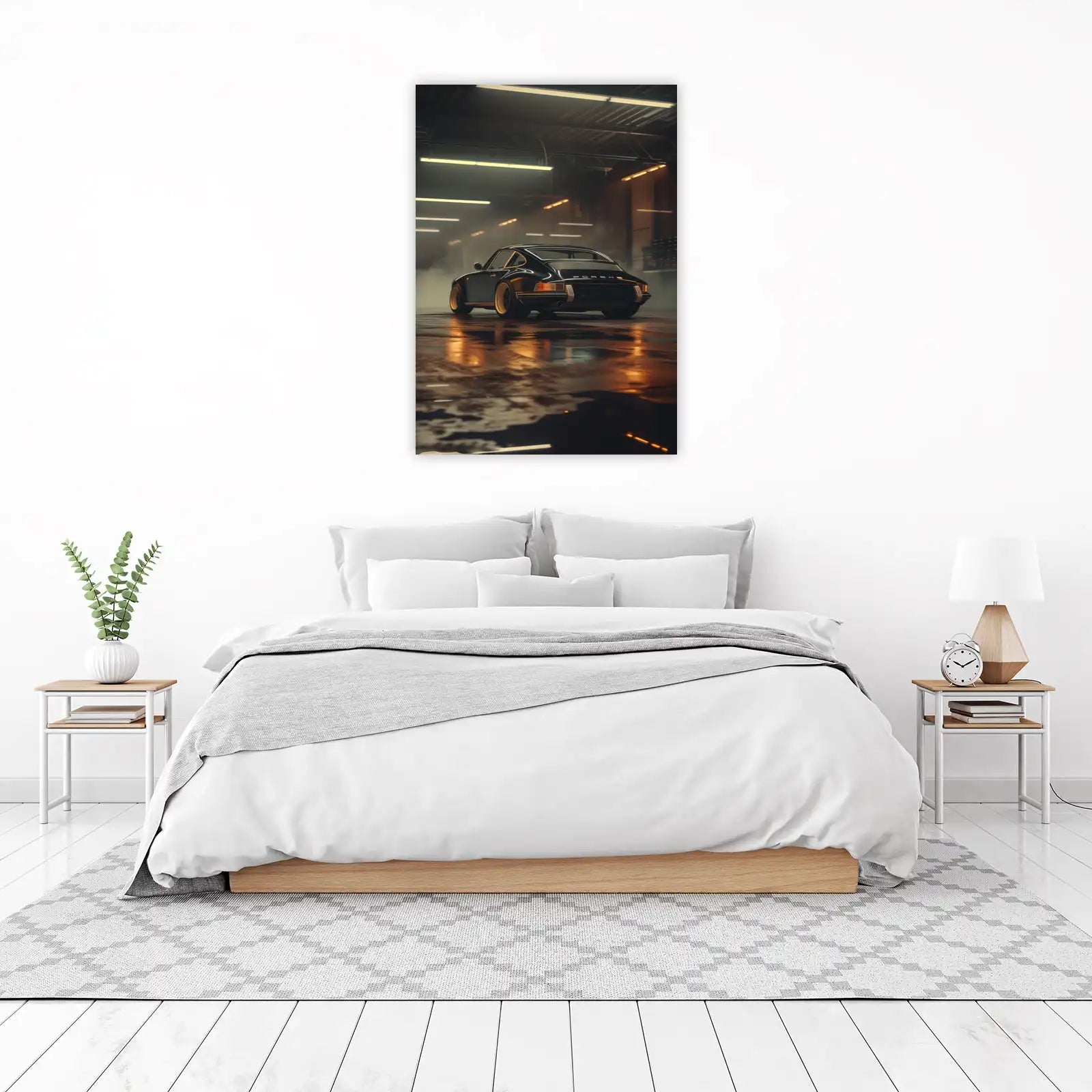 Classic Black Porsche 911 Garage Wall Art