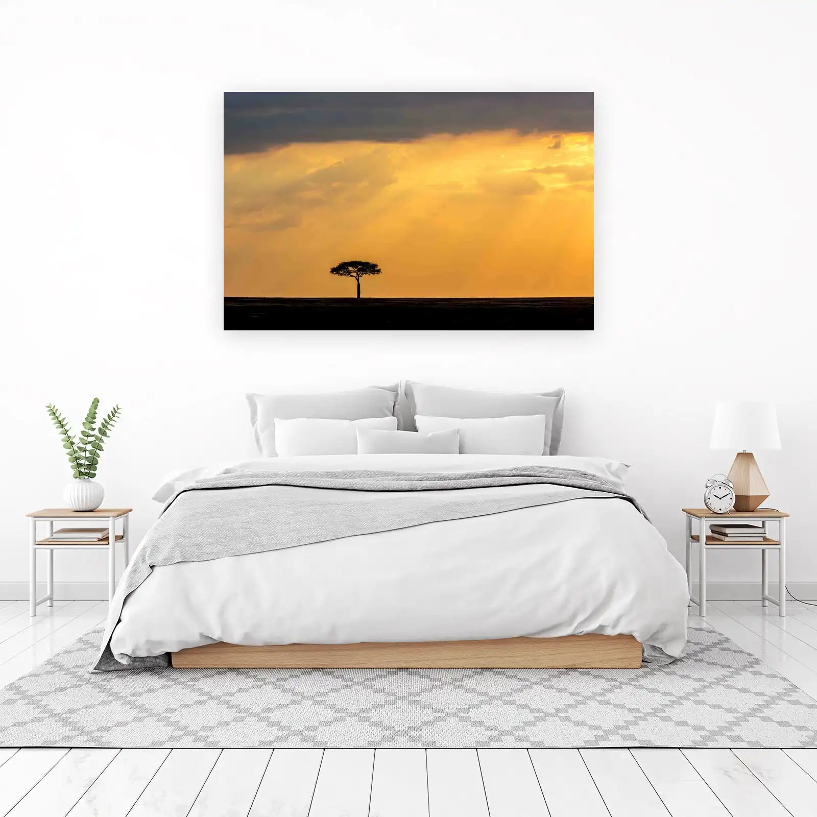 Serene Acacia Sunset African Plains Wall Art