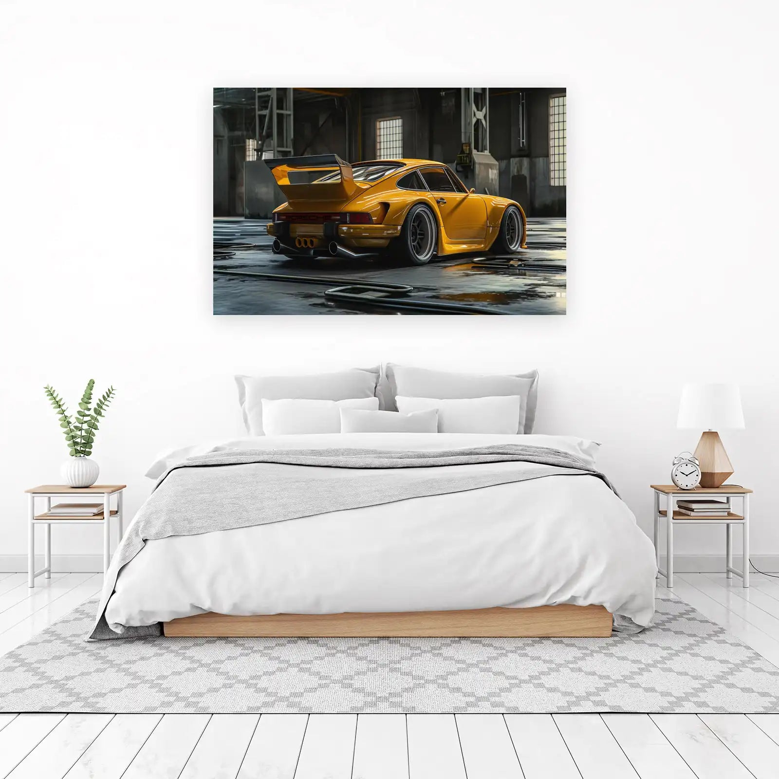 Golden Porsche 911 Turbo S Wall Art