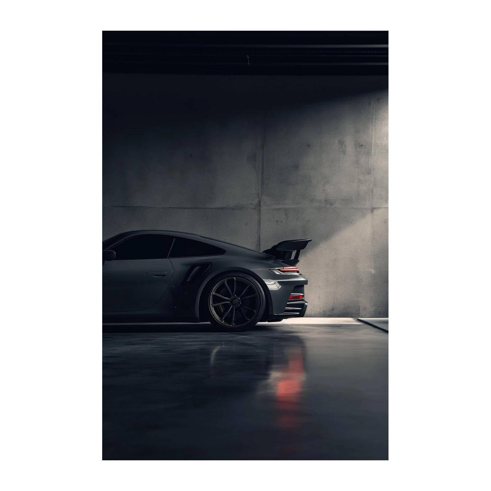 Dark Grey Sports Car GT3 Wall Art