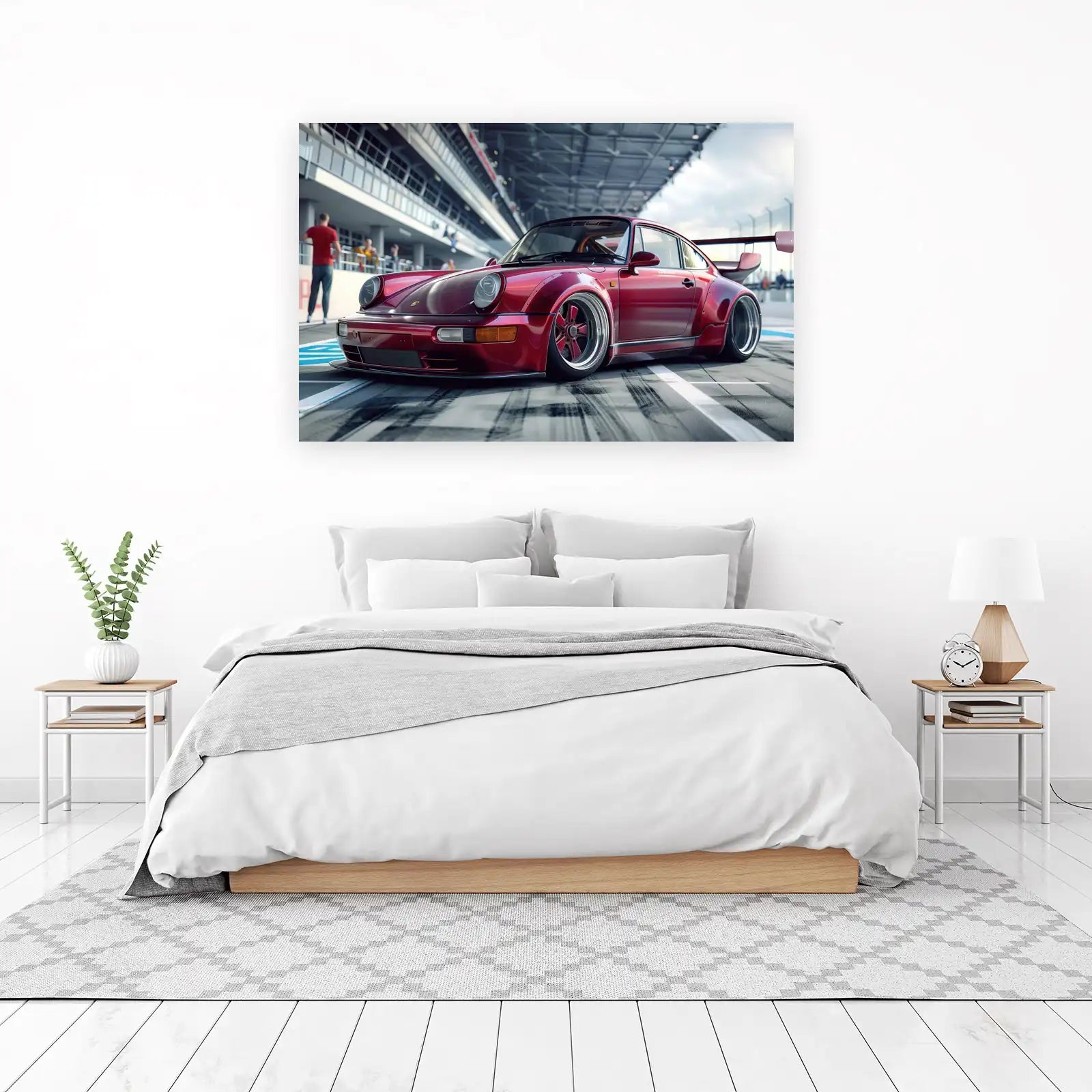 Stunning Red Porsche 911 Race Car Wall Art