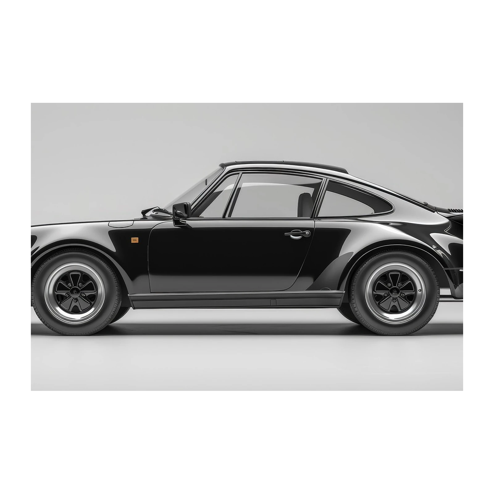 Classic Black Porsche Turbo 3.3 Wall Art