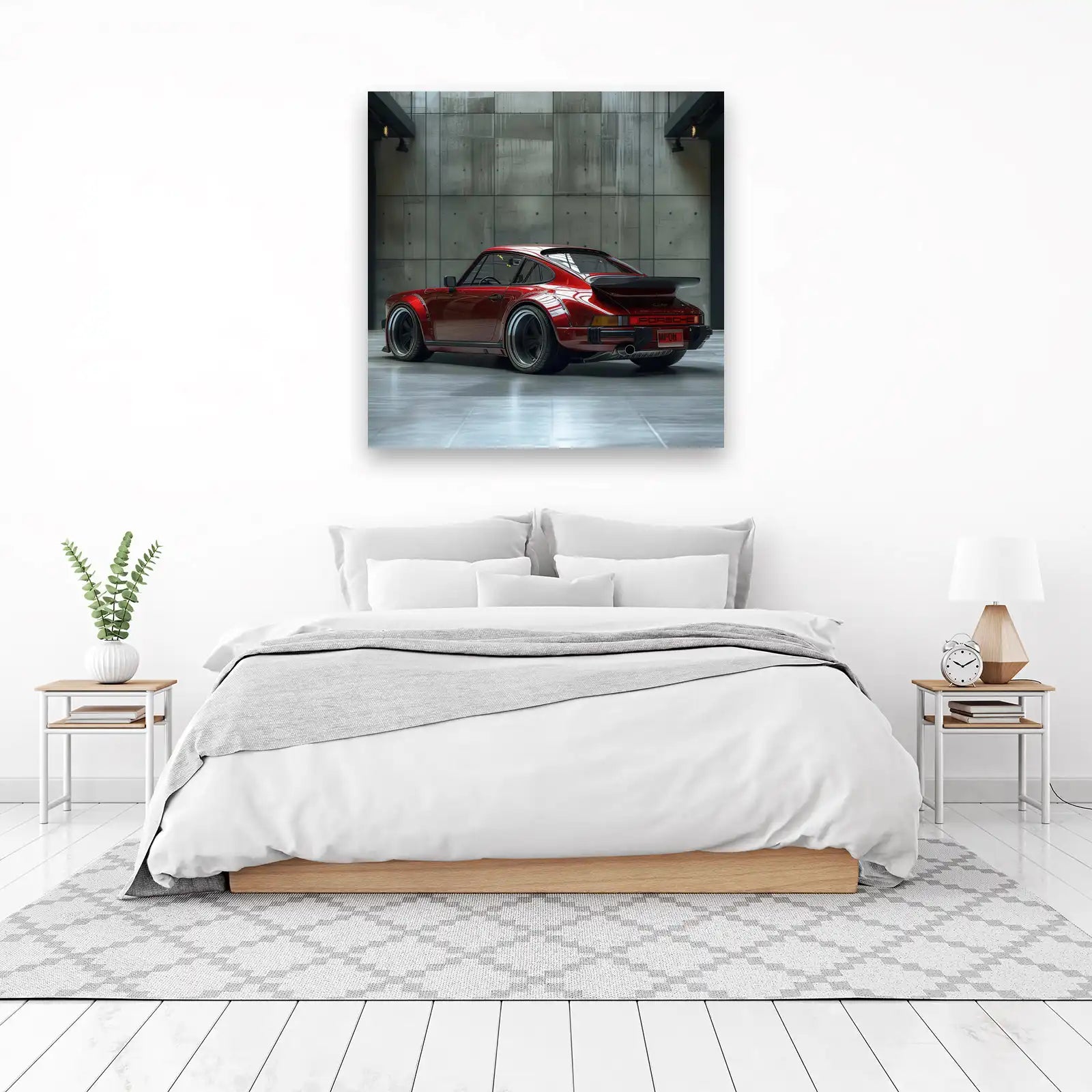 Red Porsche Widebody Poster Wall Art