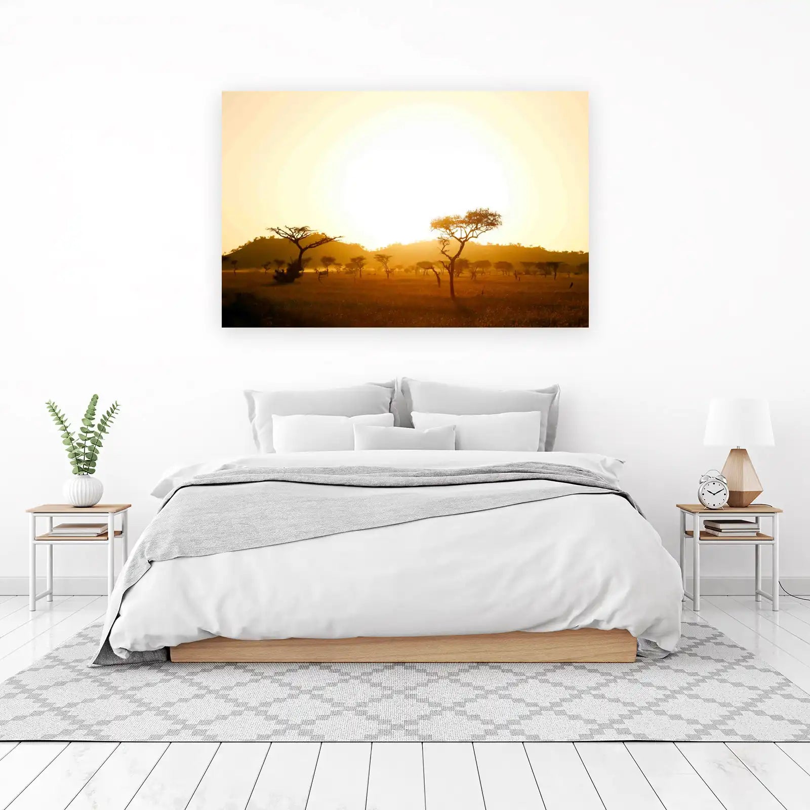African Savannah Sunrise Tree Wall Art