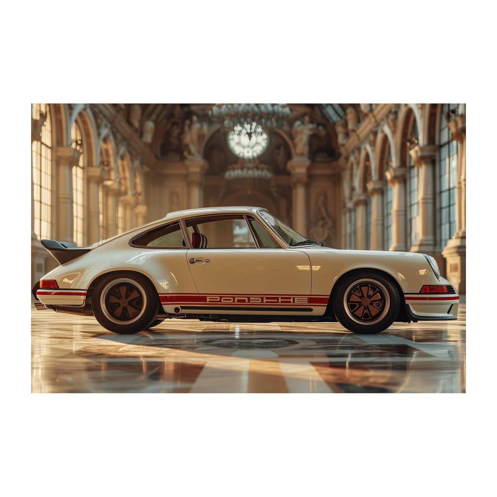 Classic Porsche 911 Retro Car Wall Art