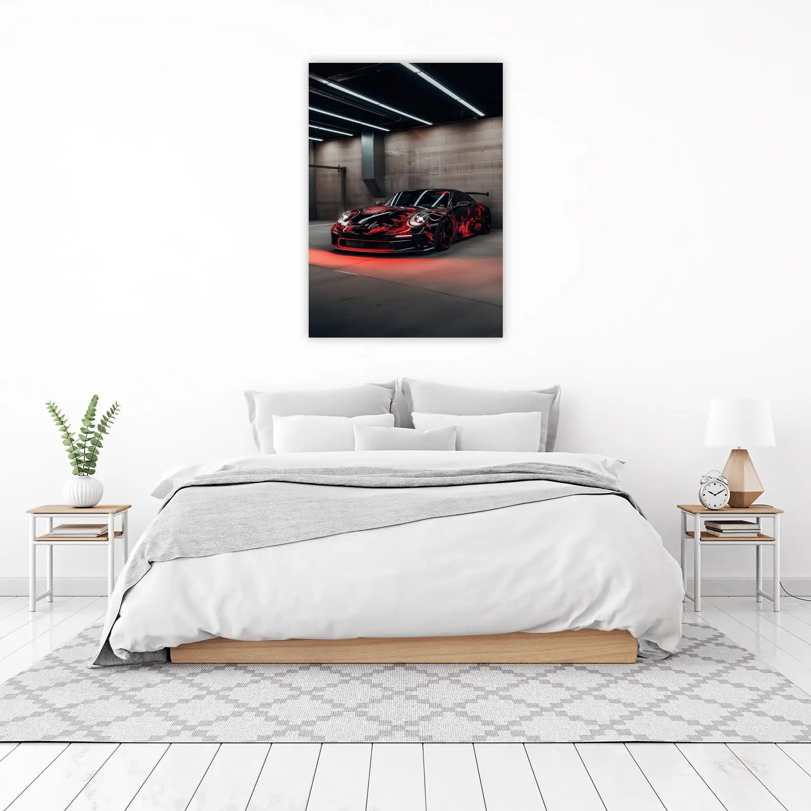 Dynamic Red Flame Porsche Wall Art Wall Art