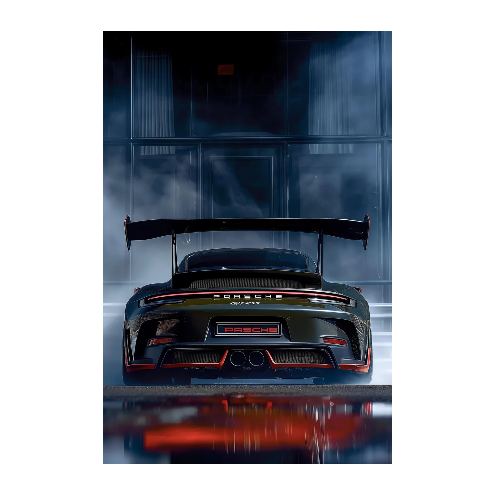 Porsche GT3 RS Black Performance Wall Art