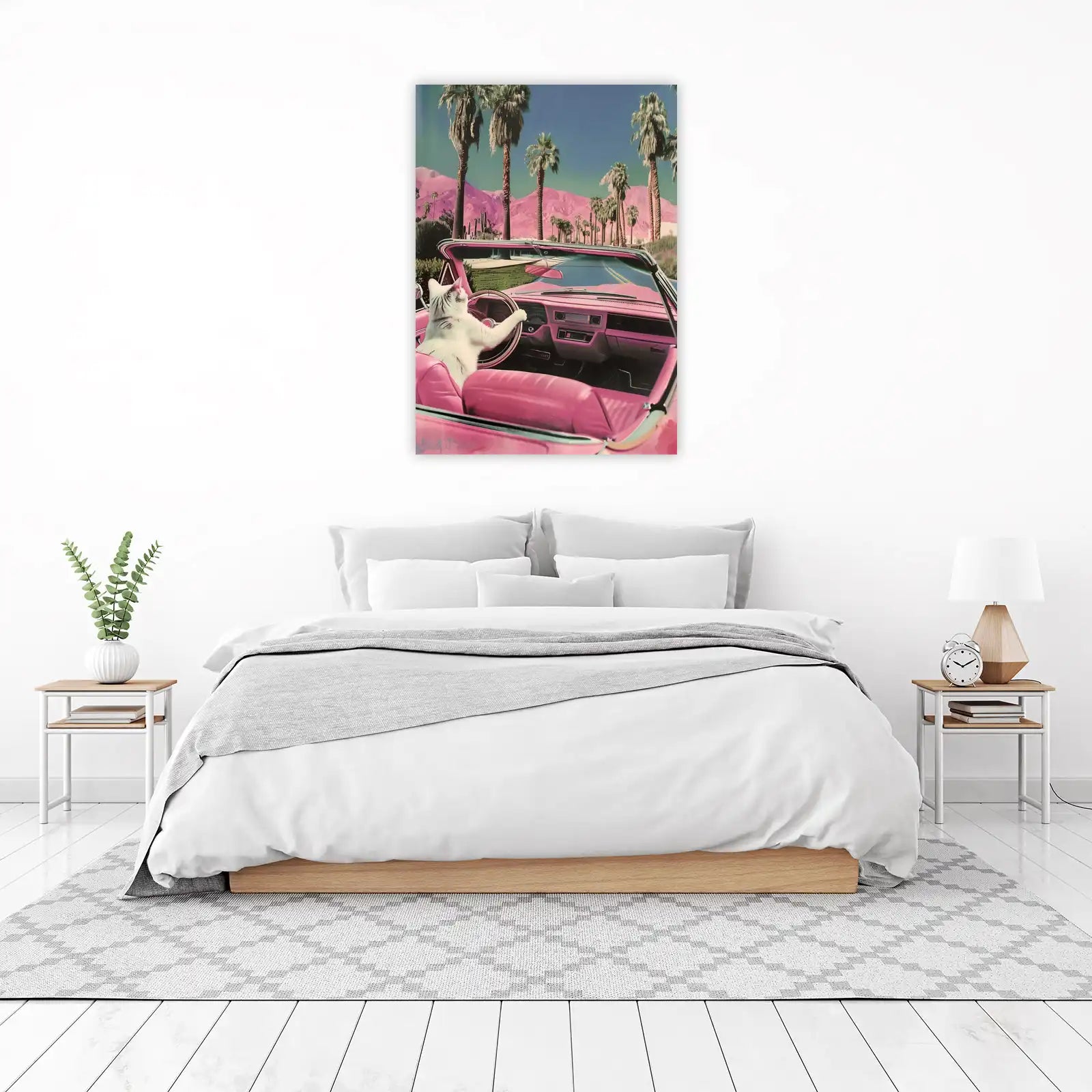 Retro Cat Convertible Dream Wall Art
