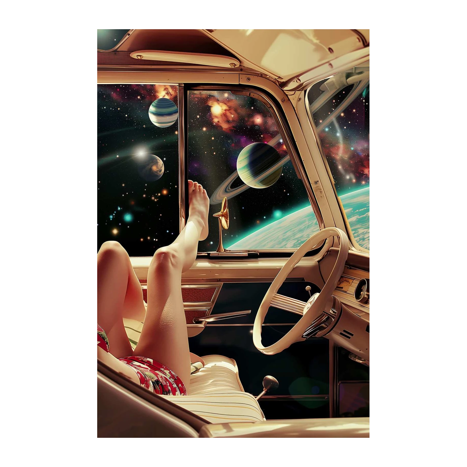 Retro Space Odyssey Wall Art
