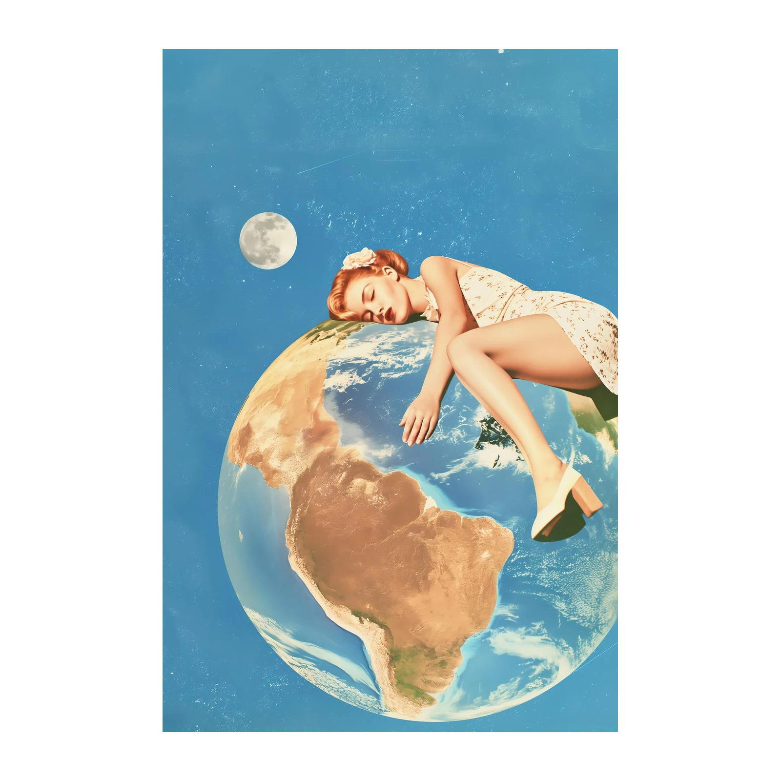 Dreamer on Earth Vintage Pinup Wall Art