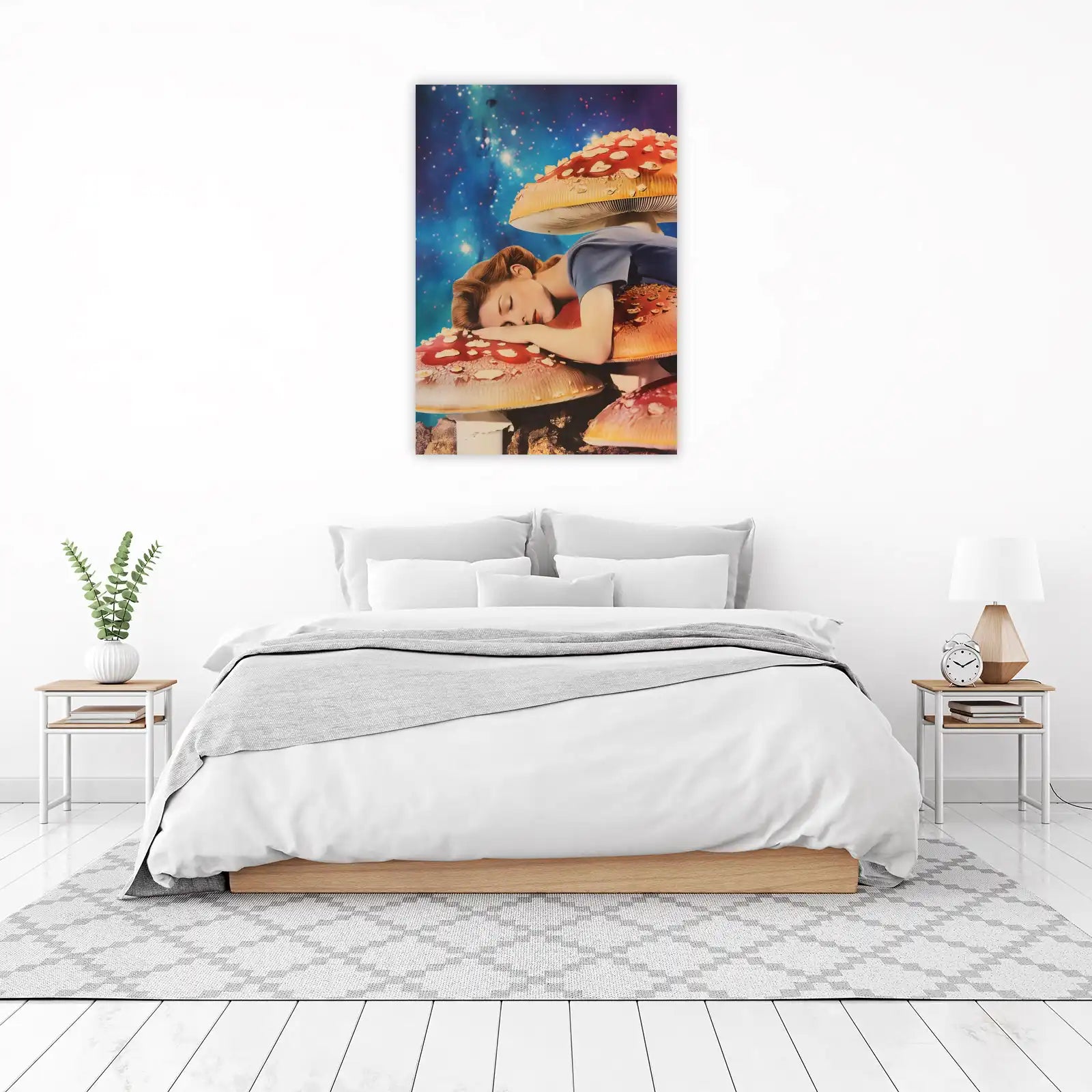 Cosmic Dreamer Mushroom Art Wall Art