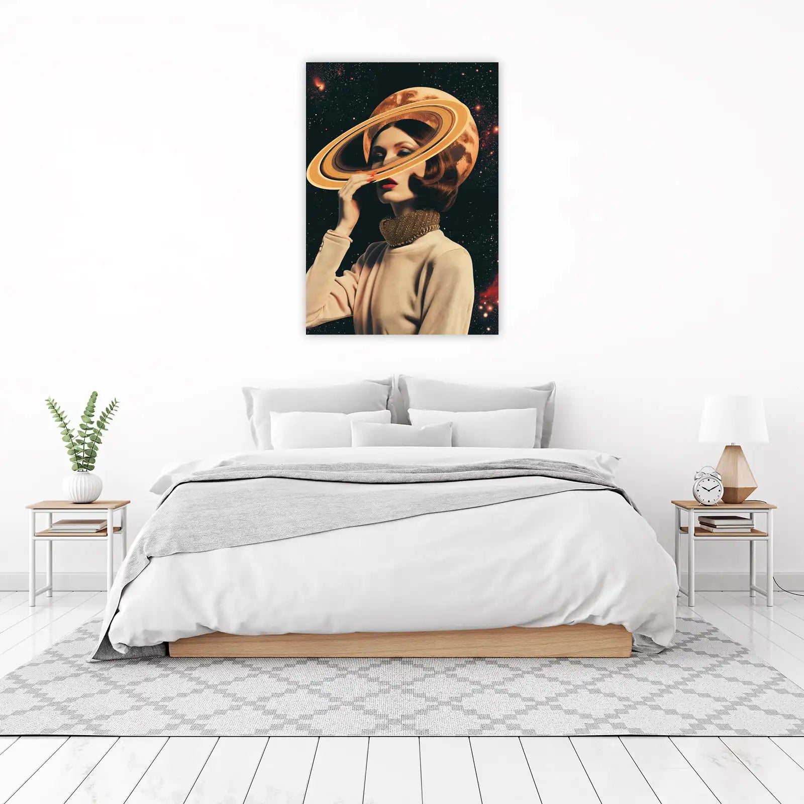 Cosmic Goddess Saturn Hat Wall Art