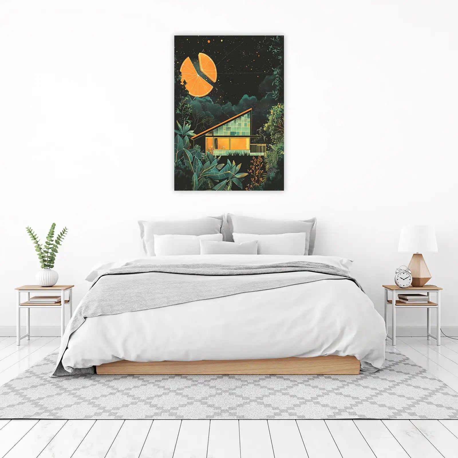 Cosmic Citrus Dream Modern House Wall Art