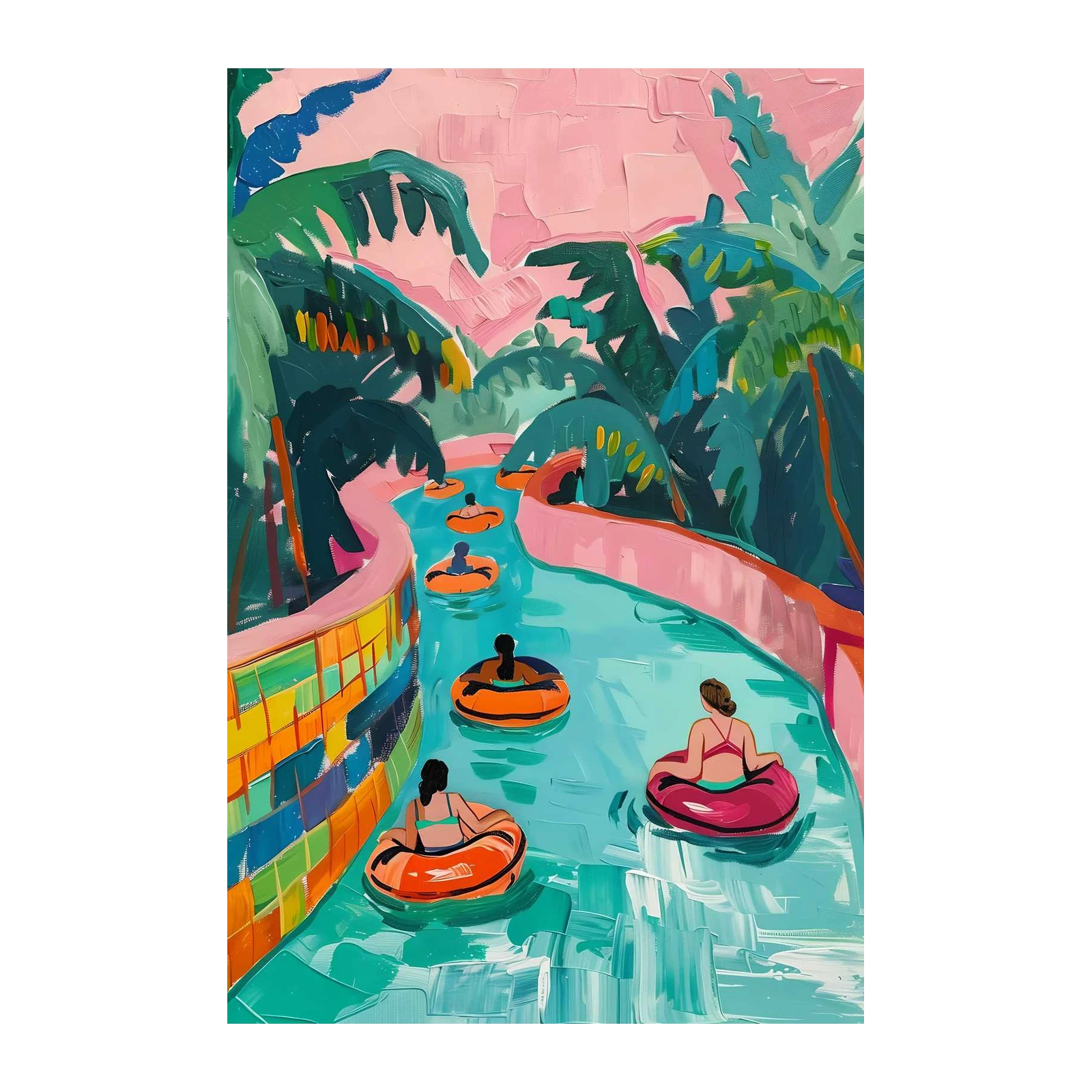 Tropical Lazy River Vibes Wall Art