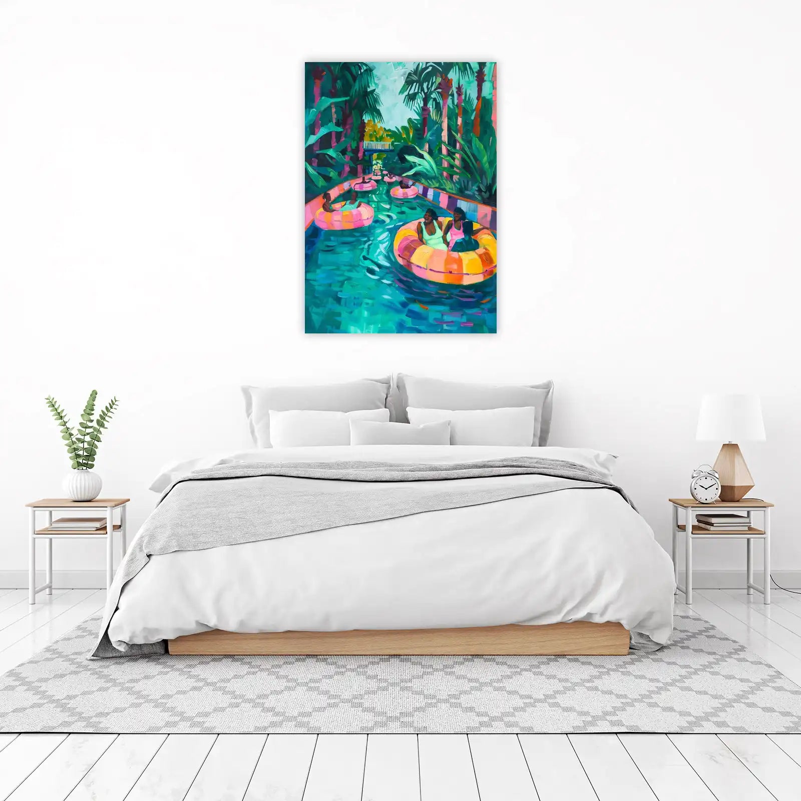 Tropical River Fun Scene Wall Art