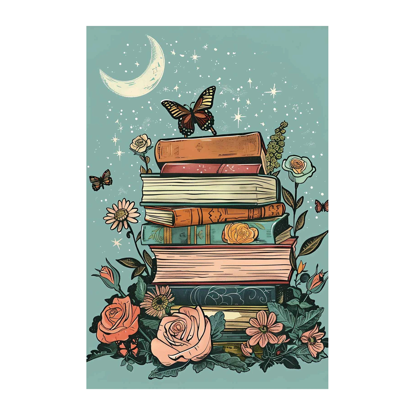 Enchanted Books & Butterflies Wall Art