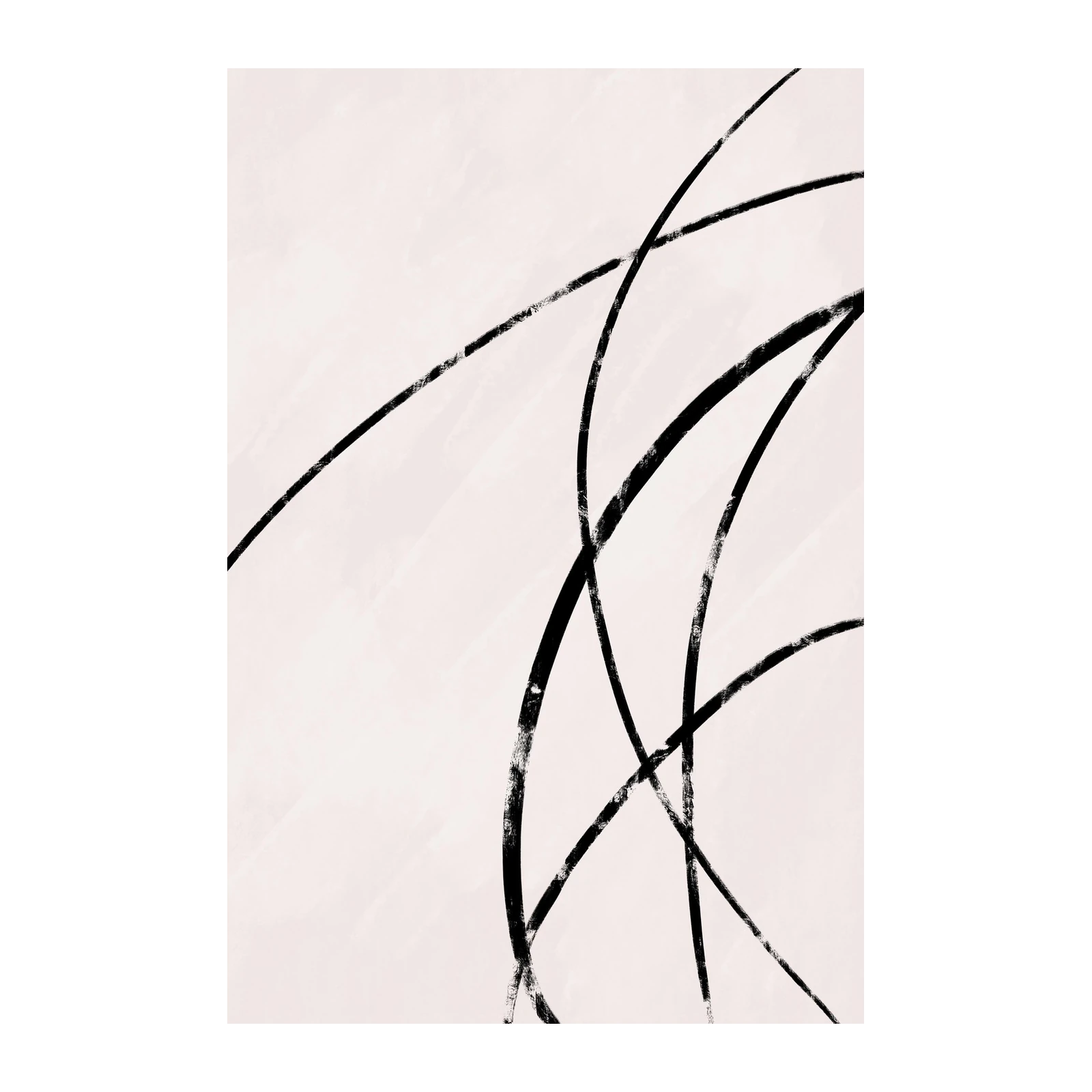 Minimalist Black Curve Abstract Wall Art