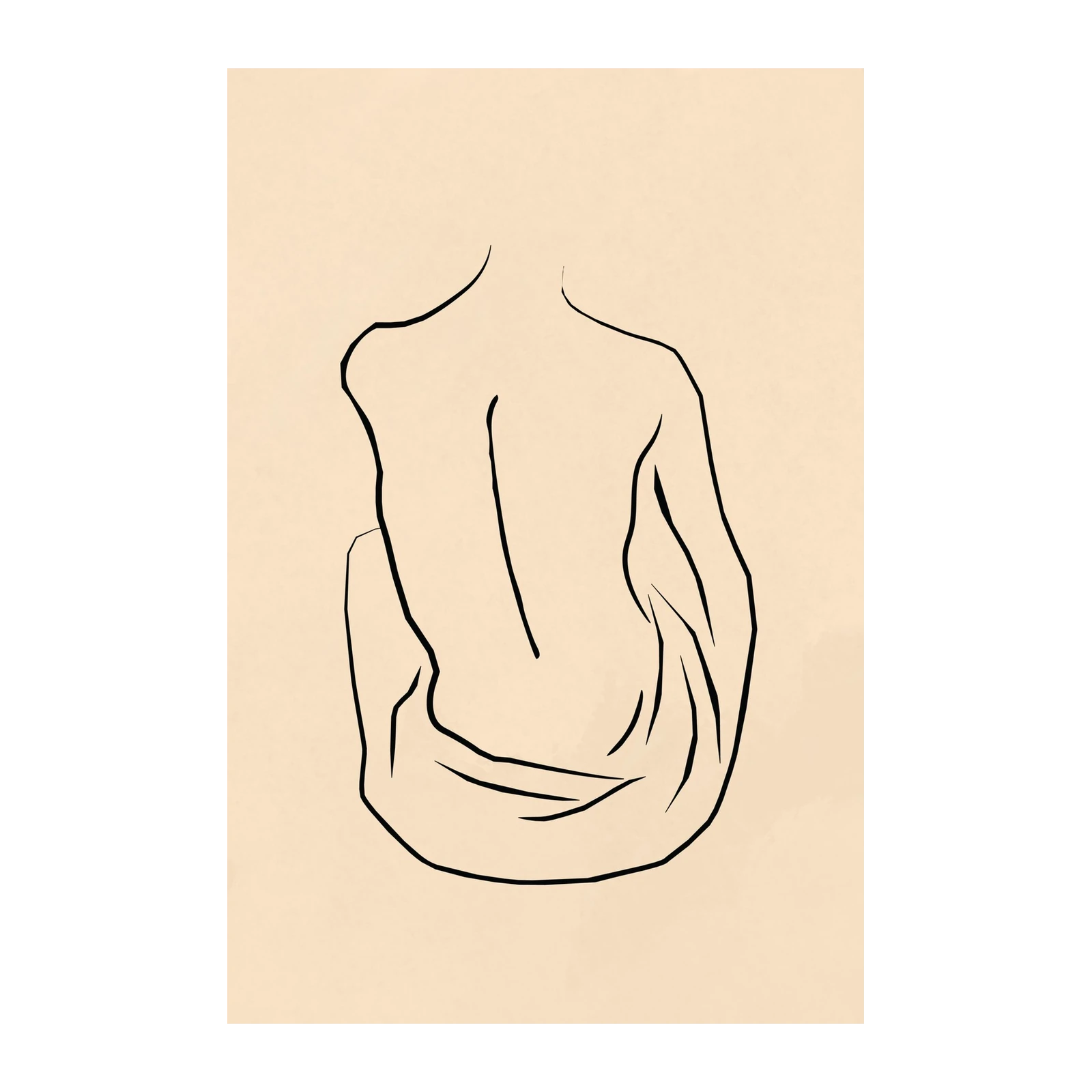 Abstract Nude Line Art Wall Art