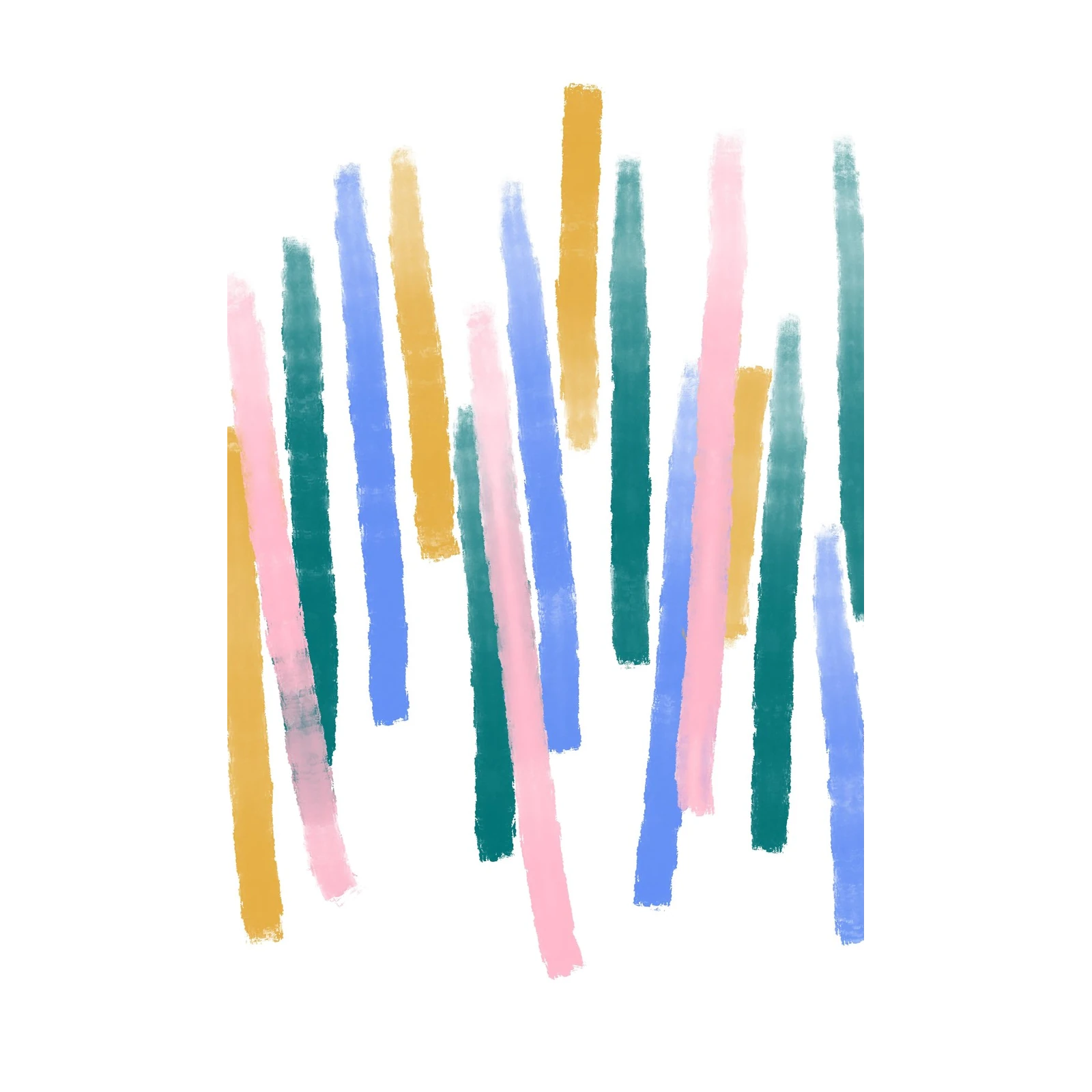 Abstract Brushstroke Stripes Wall Art