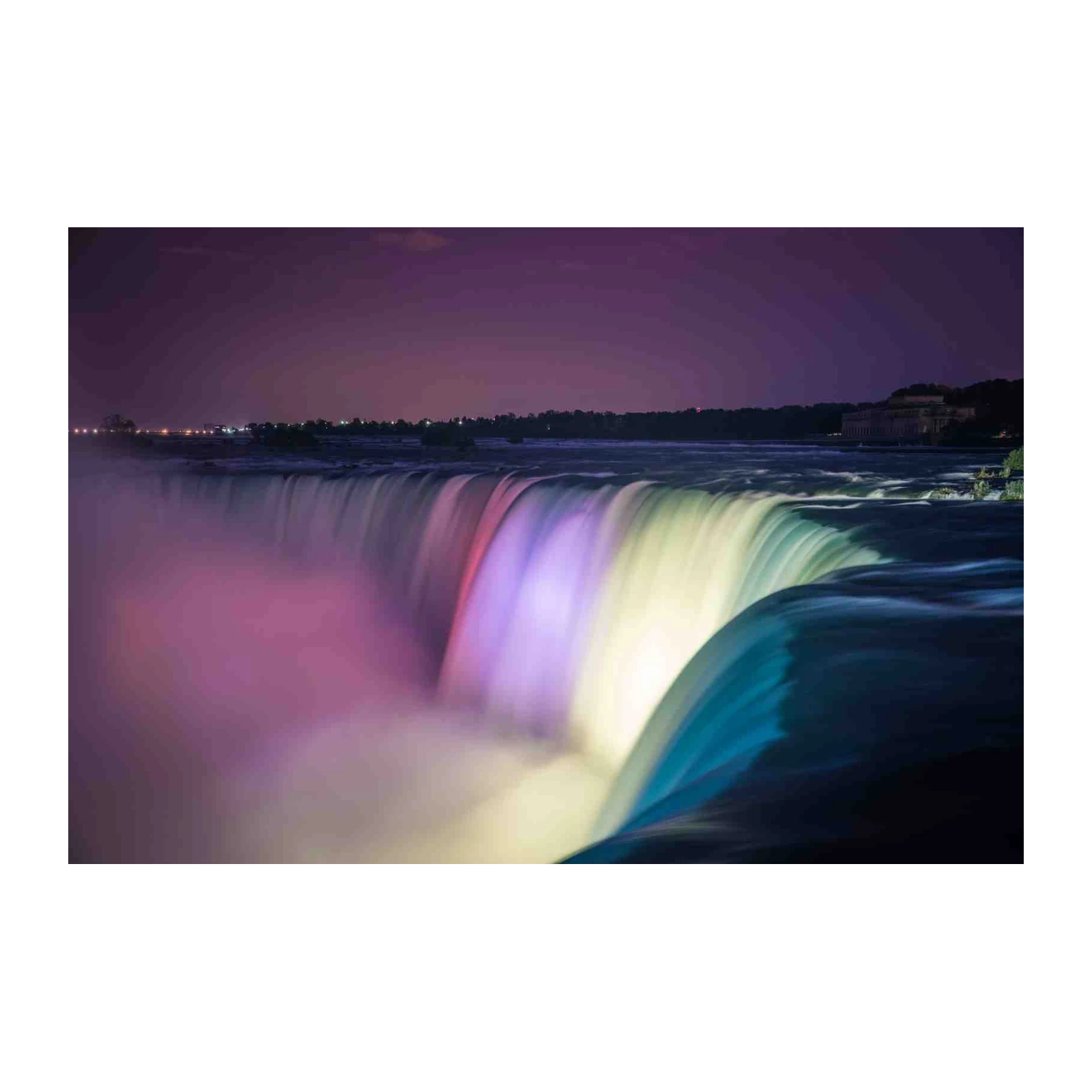 Niagara Falls Rainbow Night Wall Art