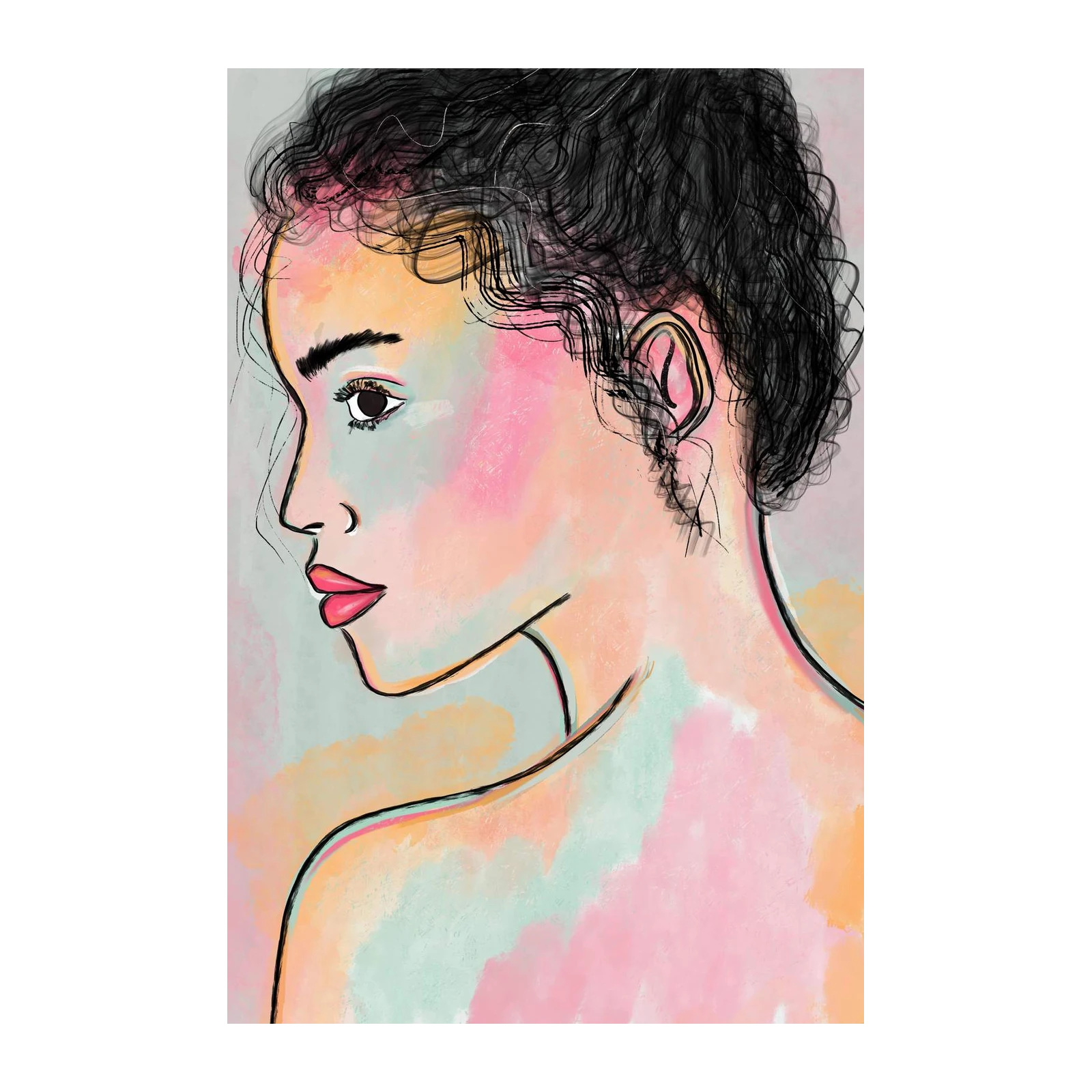 Elegant Portrait Aura Wall Art