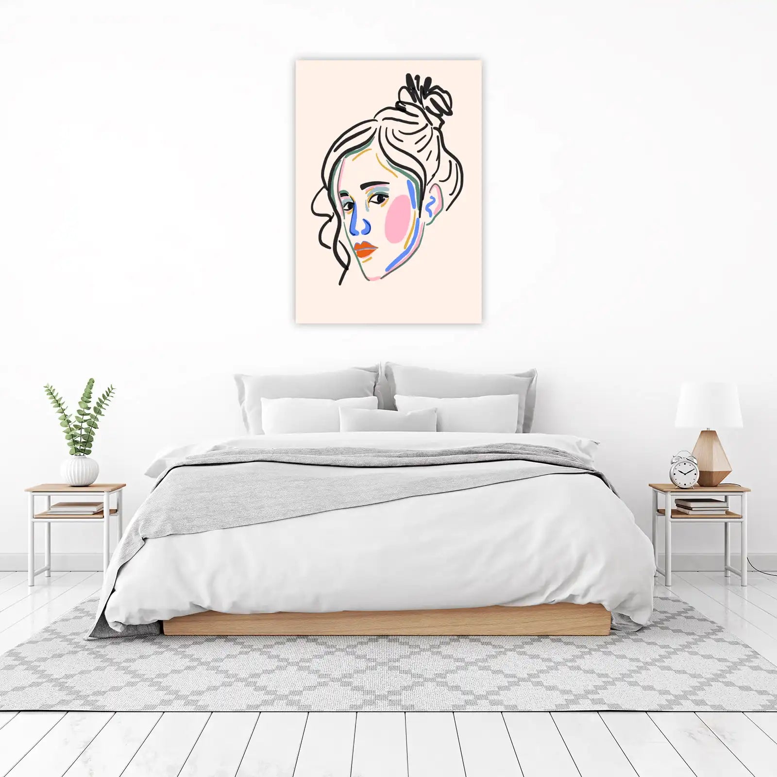 Abstract Face Colorful Portrait Wall Art