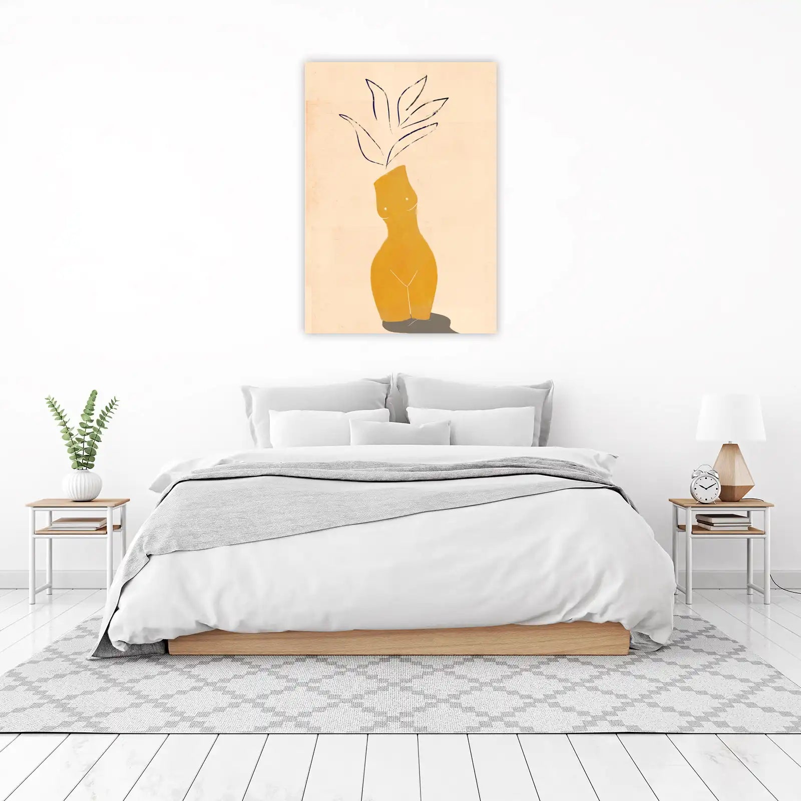 Abstract Female Form Botanical Wall Art