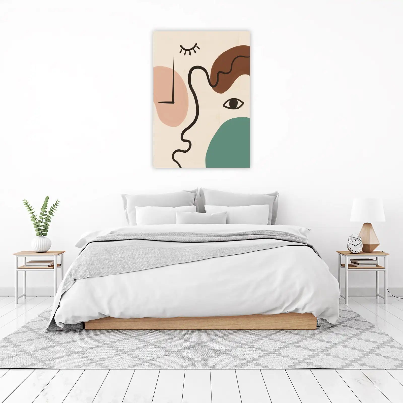 Abstract Face Mid Century Modern Wall Art