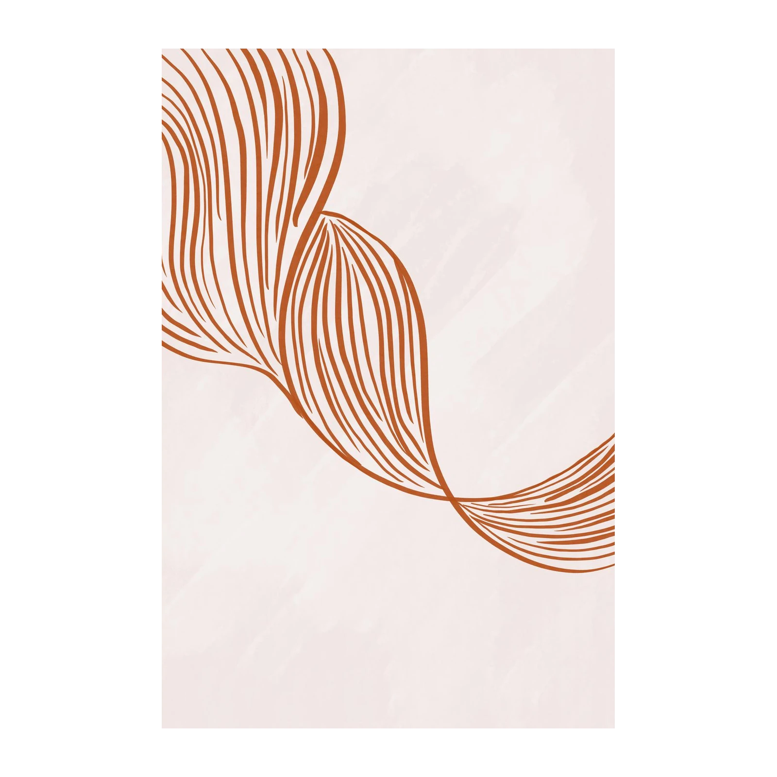 Bohemian Abstract Lines Terracotta Wall Art