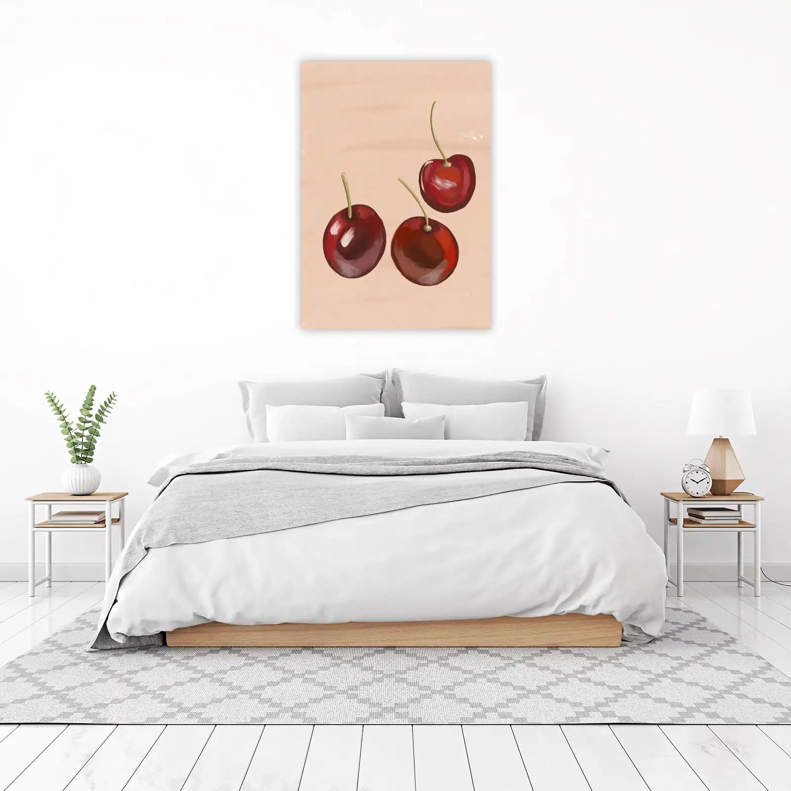 Juicy Red Cherries Botanical Art Wall Art