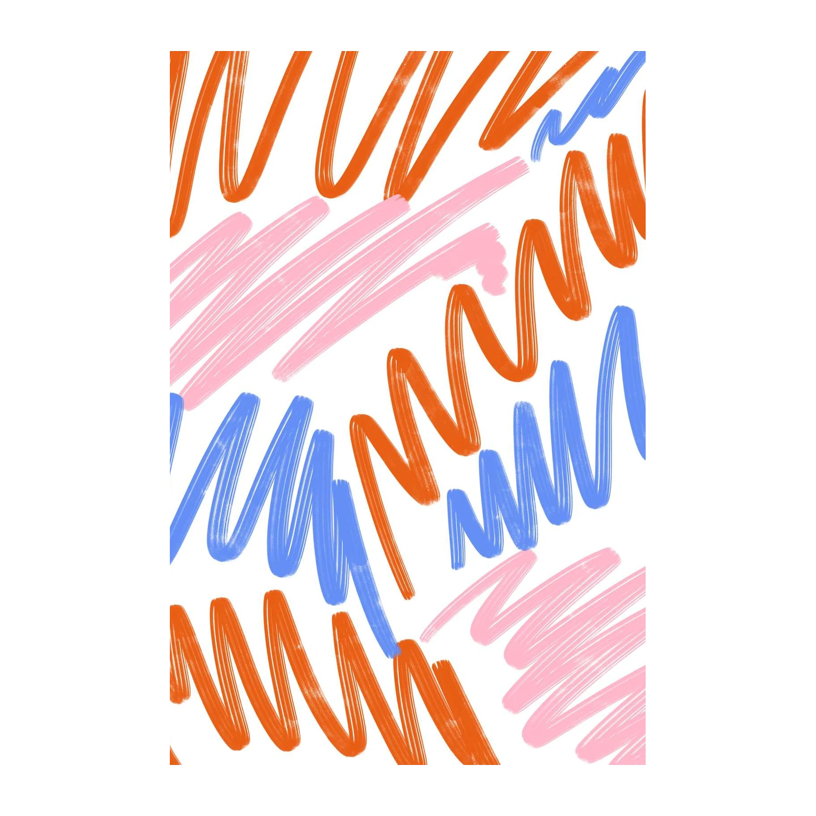 Vibrant Abstract Scribble Wall Art Art