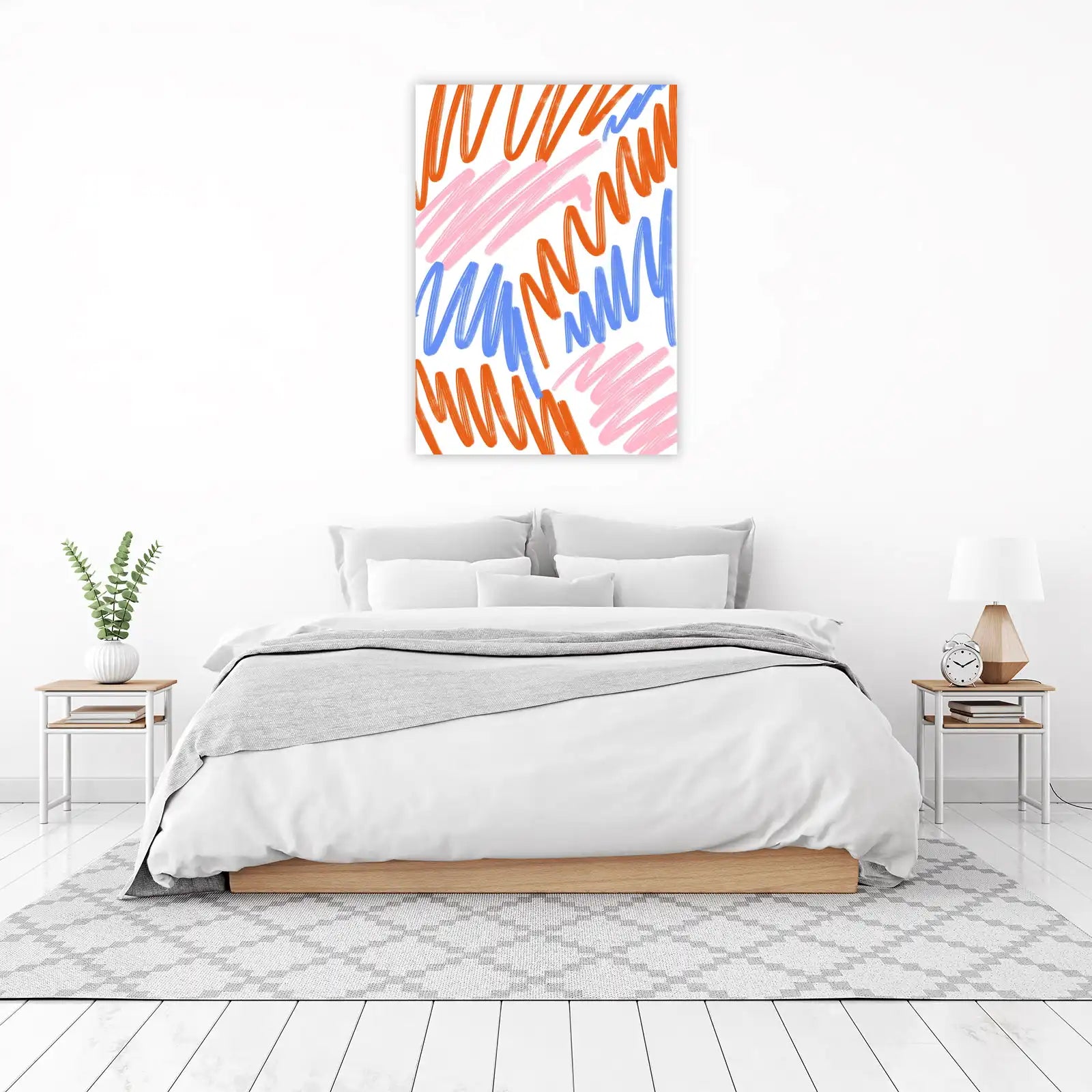 Vibrant Abstract Scribble Wall Art Art