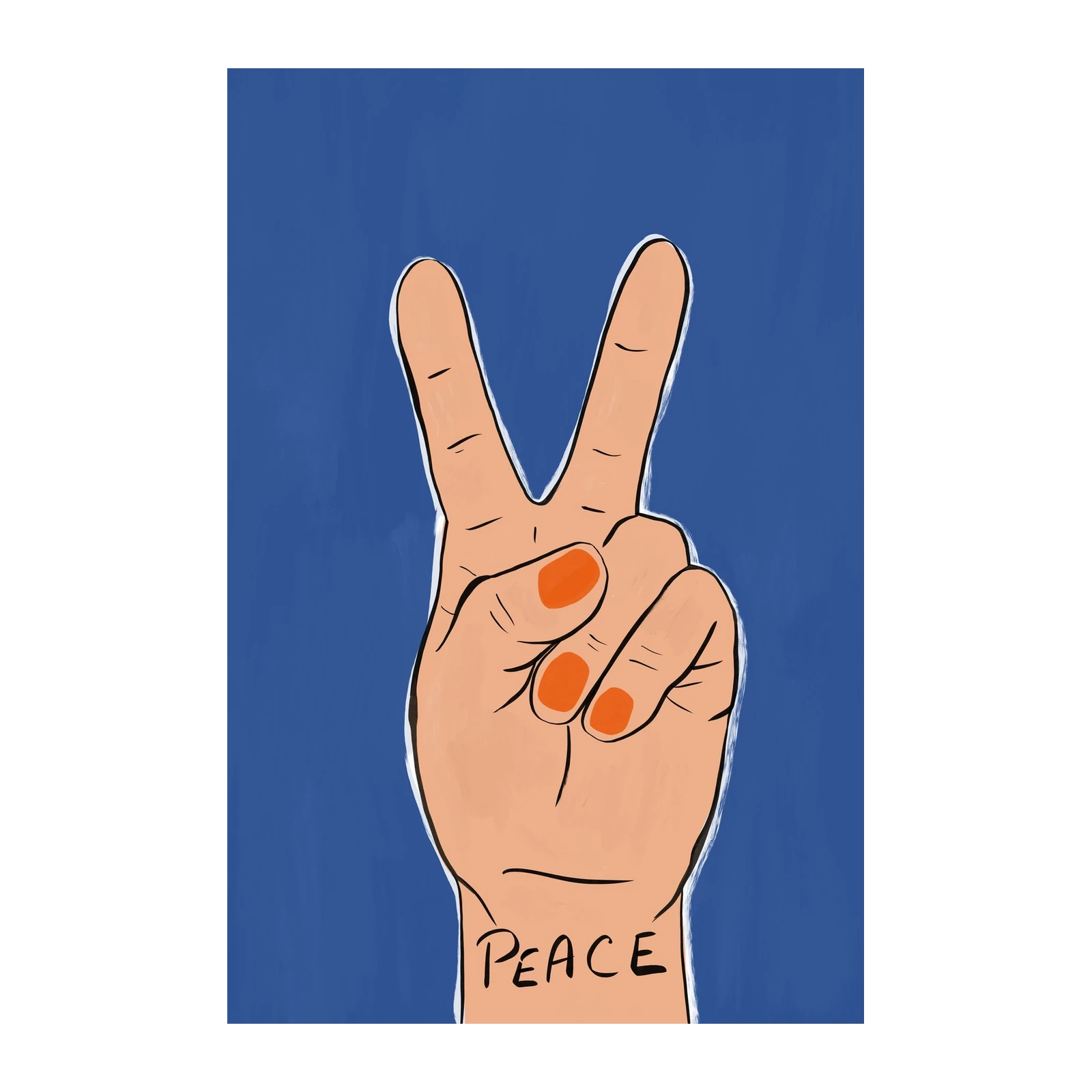 Peaceful Hand Gesture Wall Art